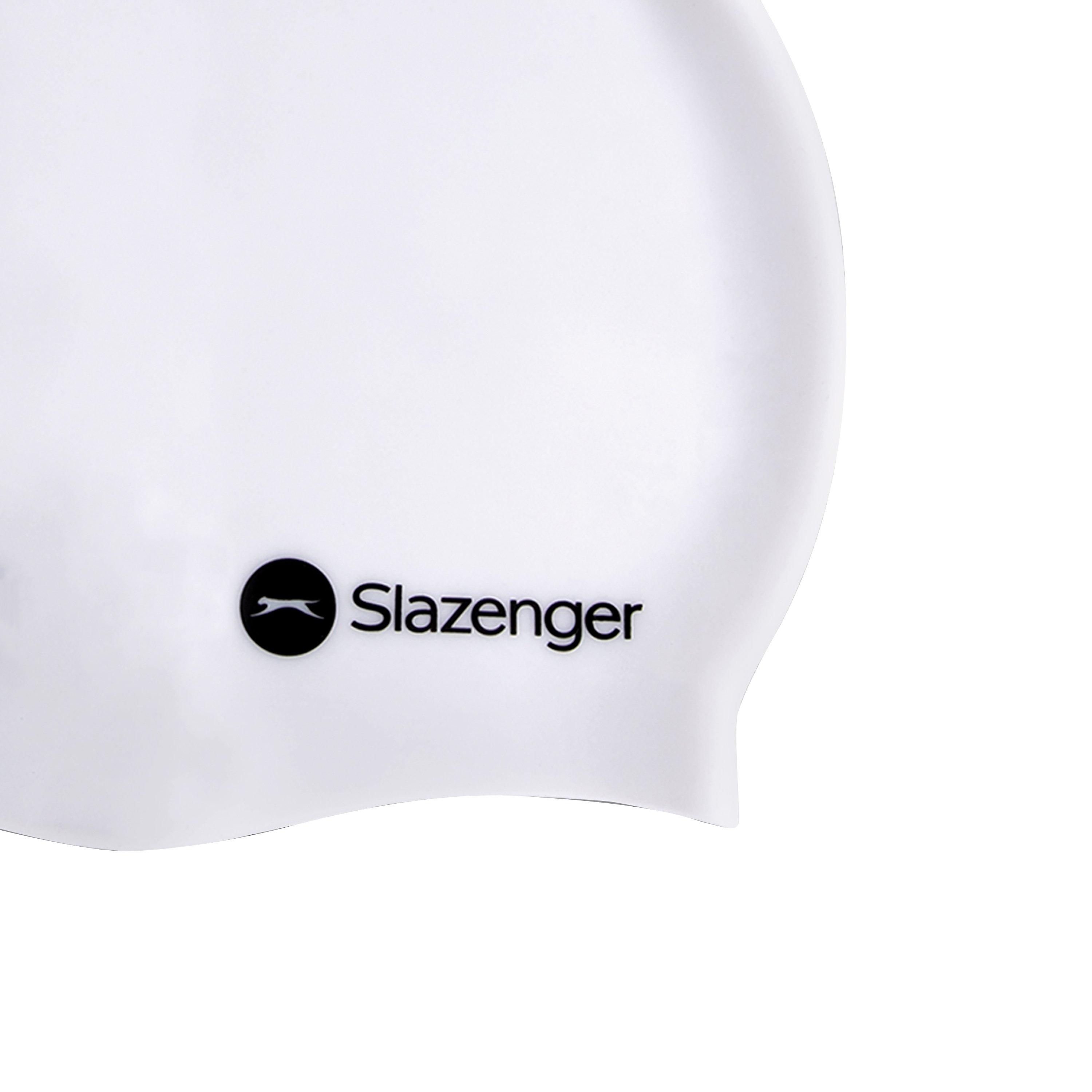 White - Slazenger - Silicone Swimming Cap Junior - 4