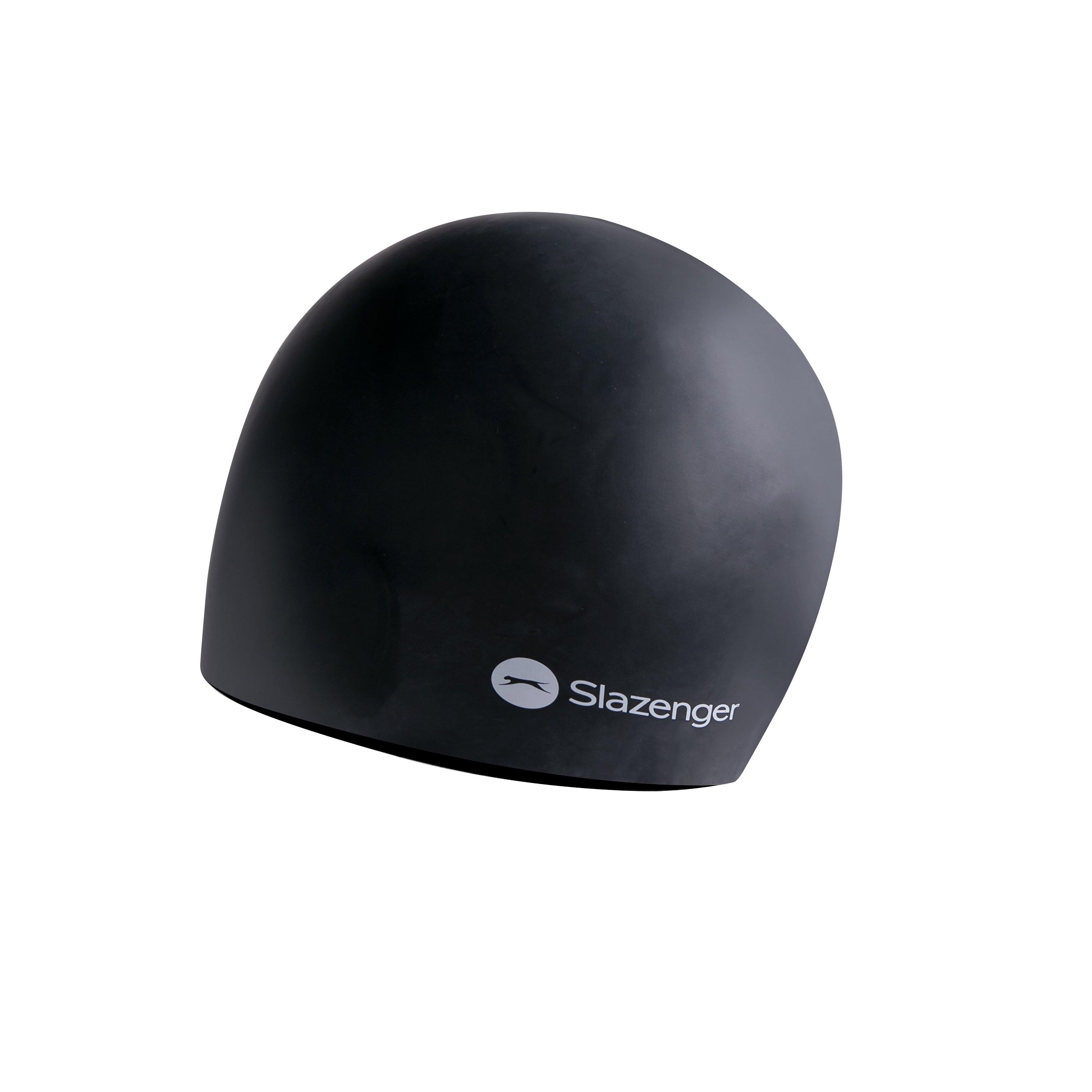 Black - Slazenger - Silicone Swimming Cap Junior - 1