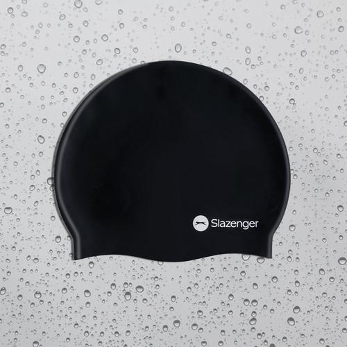 Black - Slazenger - Silicone Swimming Cap Juniors