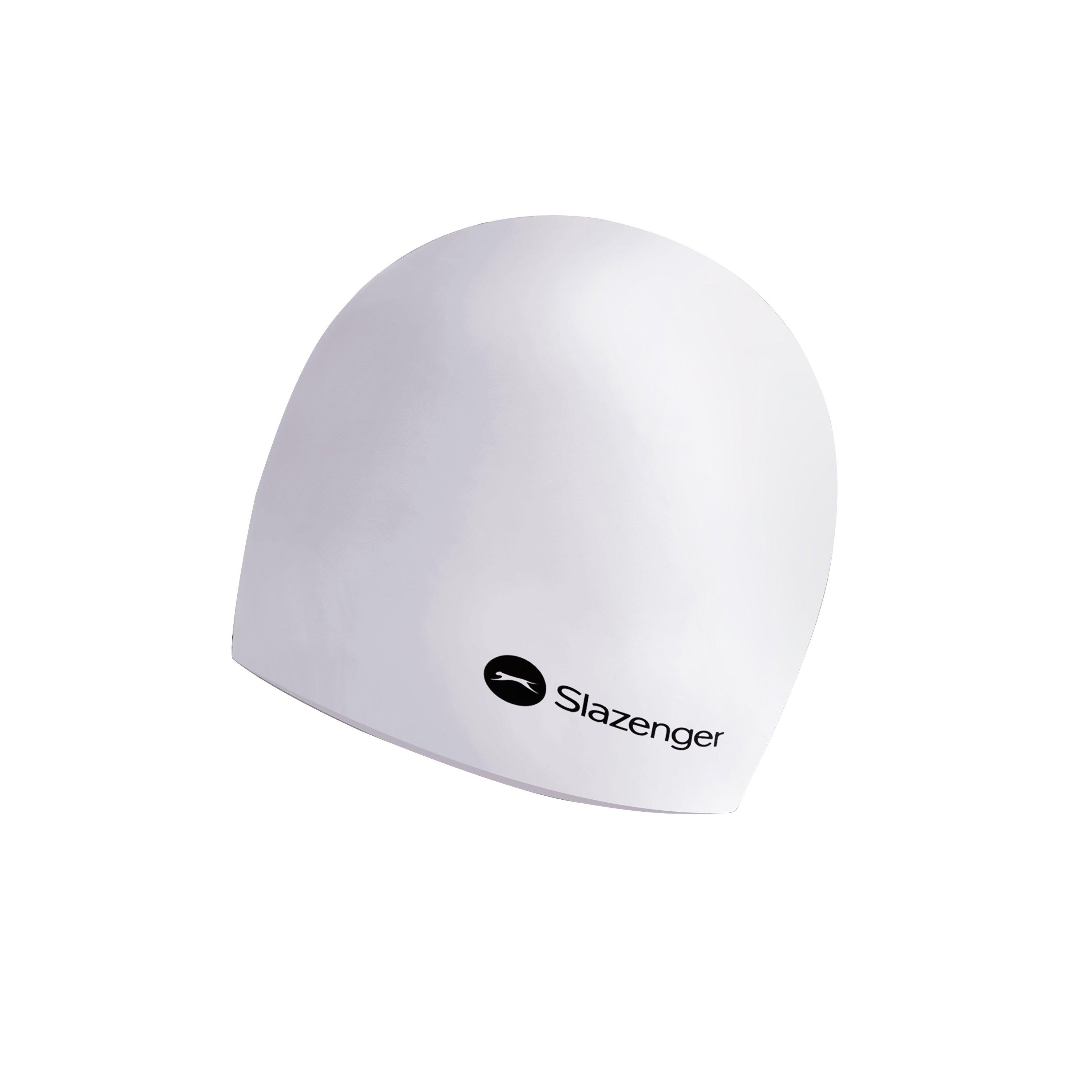 White - Slazenger - Silicone Swimming Cap Adults - 1