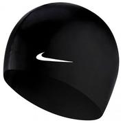 Blk/Wht - Nike - Solid Silicon Unisex Adults Swimming Cap