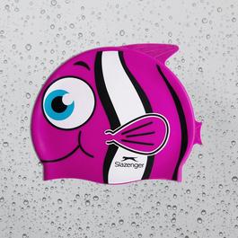 Slazenger Vibrant Fish Print Kids Swim Cap