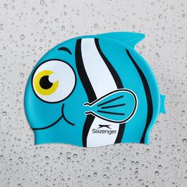 Slazenger Vibrant Fish Print Kids Swim Cap