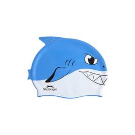 Slazenger Fish Print Silicone Swimming Cap Childrens