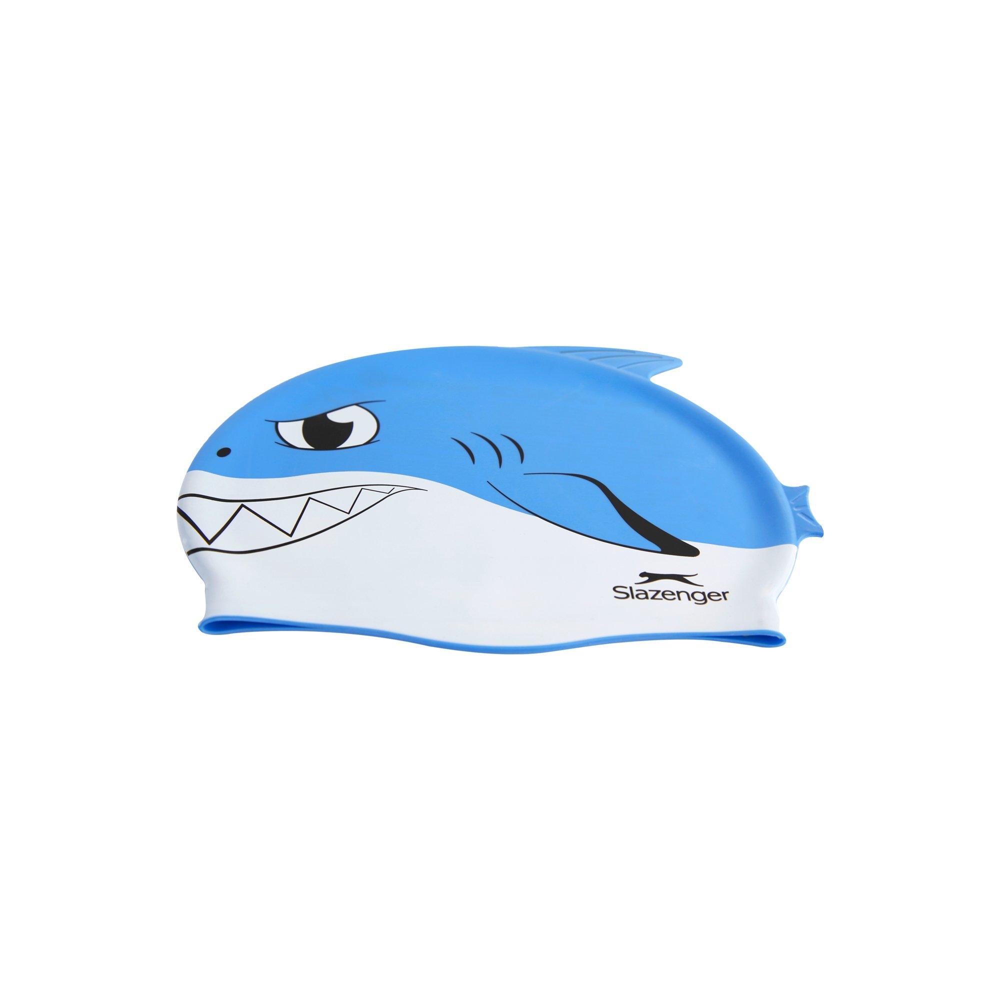 Pesce blu - Slazenger - Fish Print Silicone Swimming Cap Childrens - 3