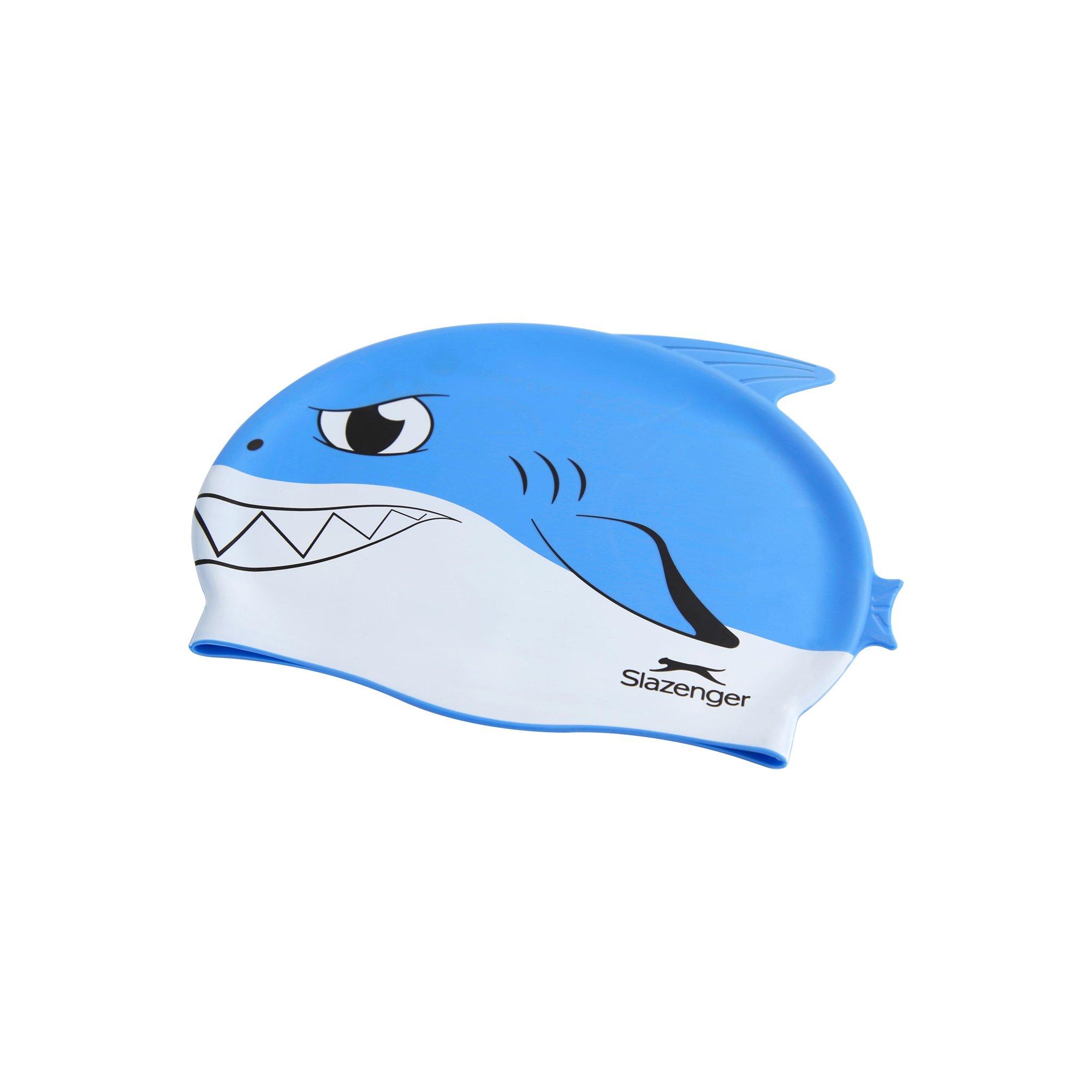 Pesce blu - Slazenger - Fish Print Silicone Swimming Cap Childrens - 4