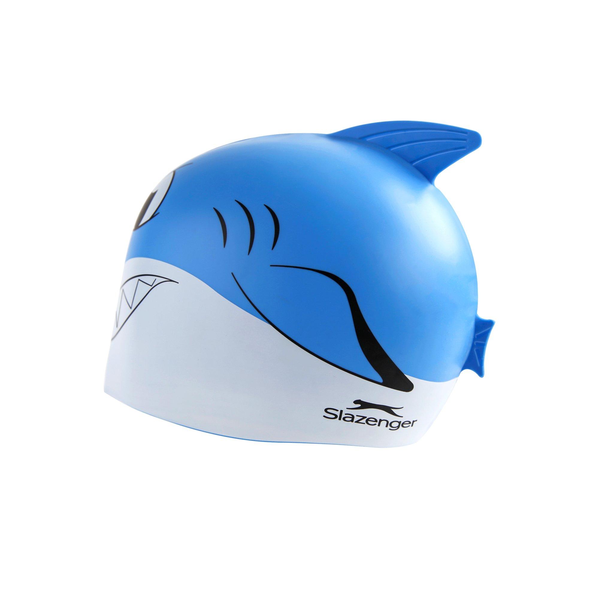 Pesce blu - Slazenger - Fish Print Silicone Swimming Cap Childrens - 6