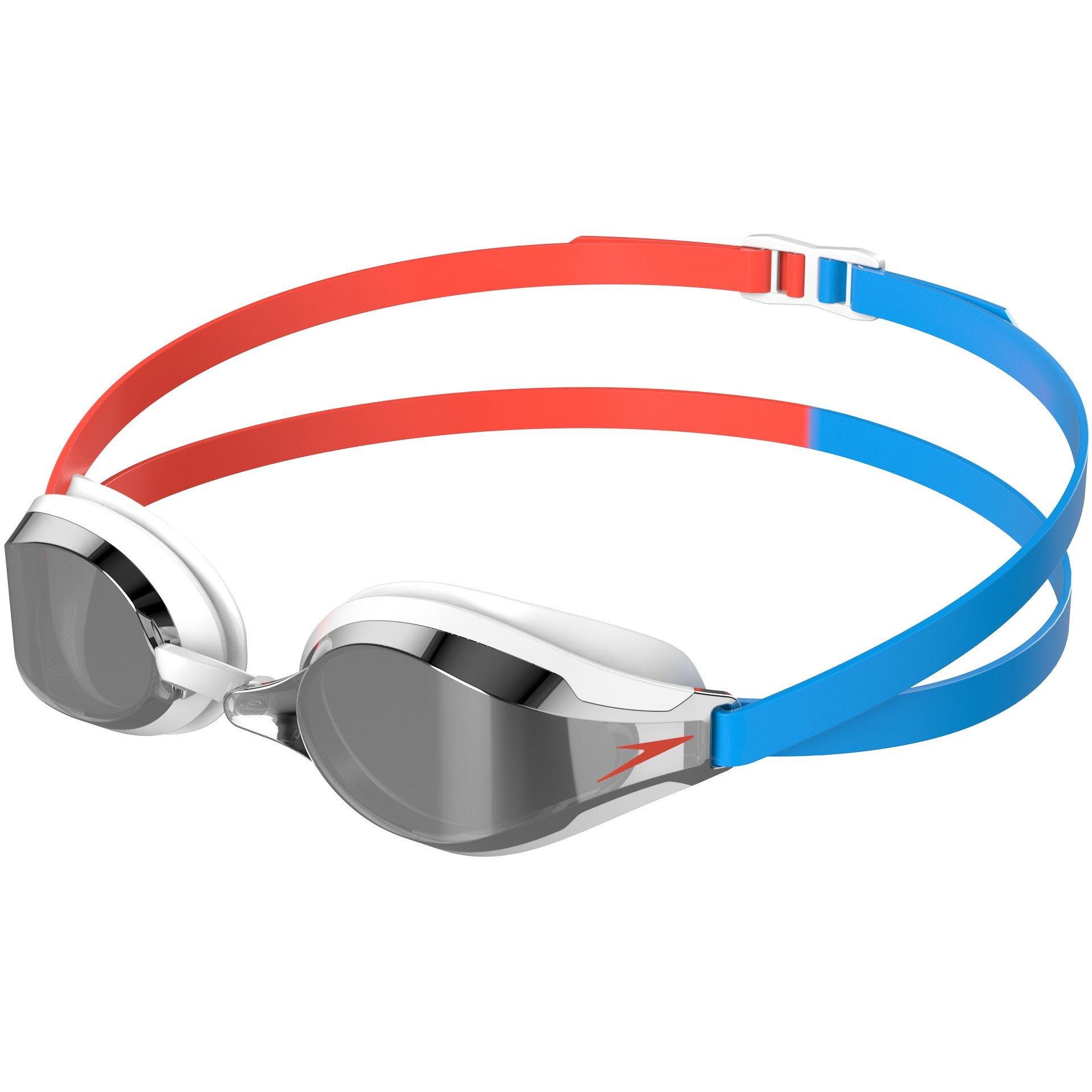 Red/Blu/Smk/Sil - Speedo - Adults Race Goggles - 1