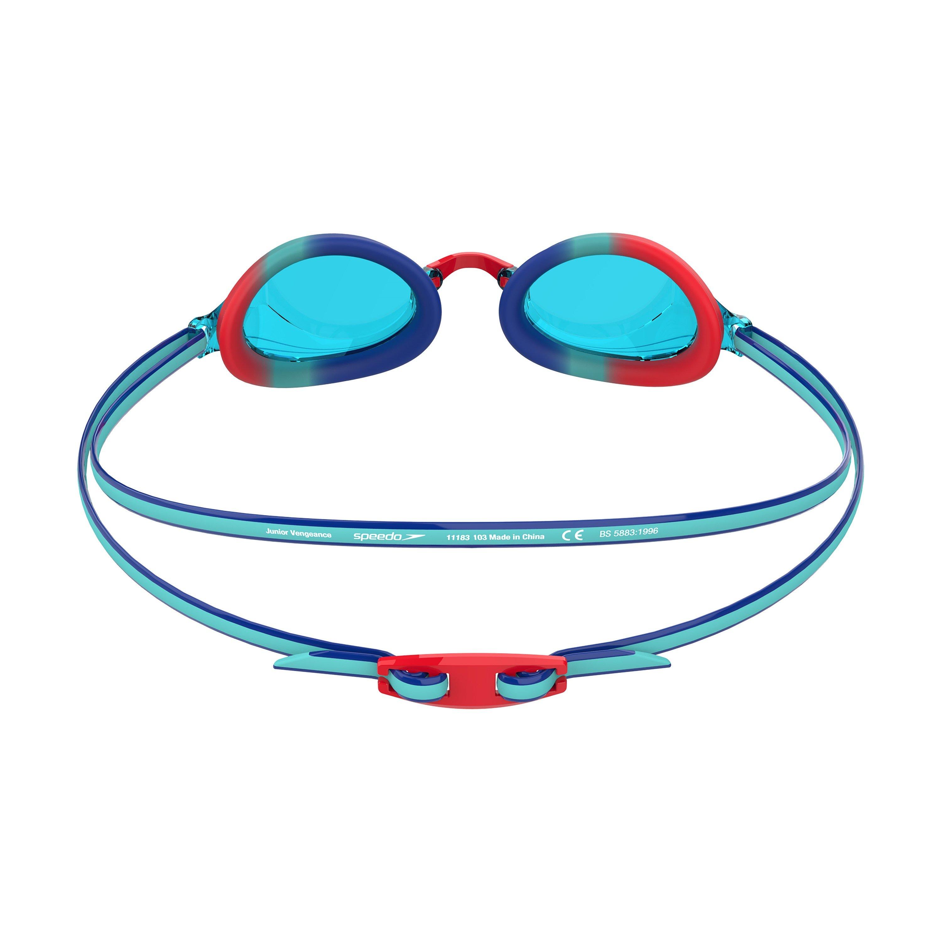 Blau/Rot - Speedo - Vengeance Junior Mirror Goggles Red - 2