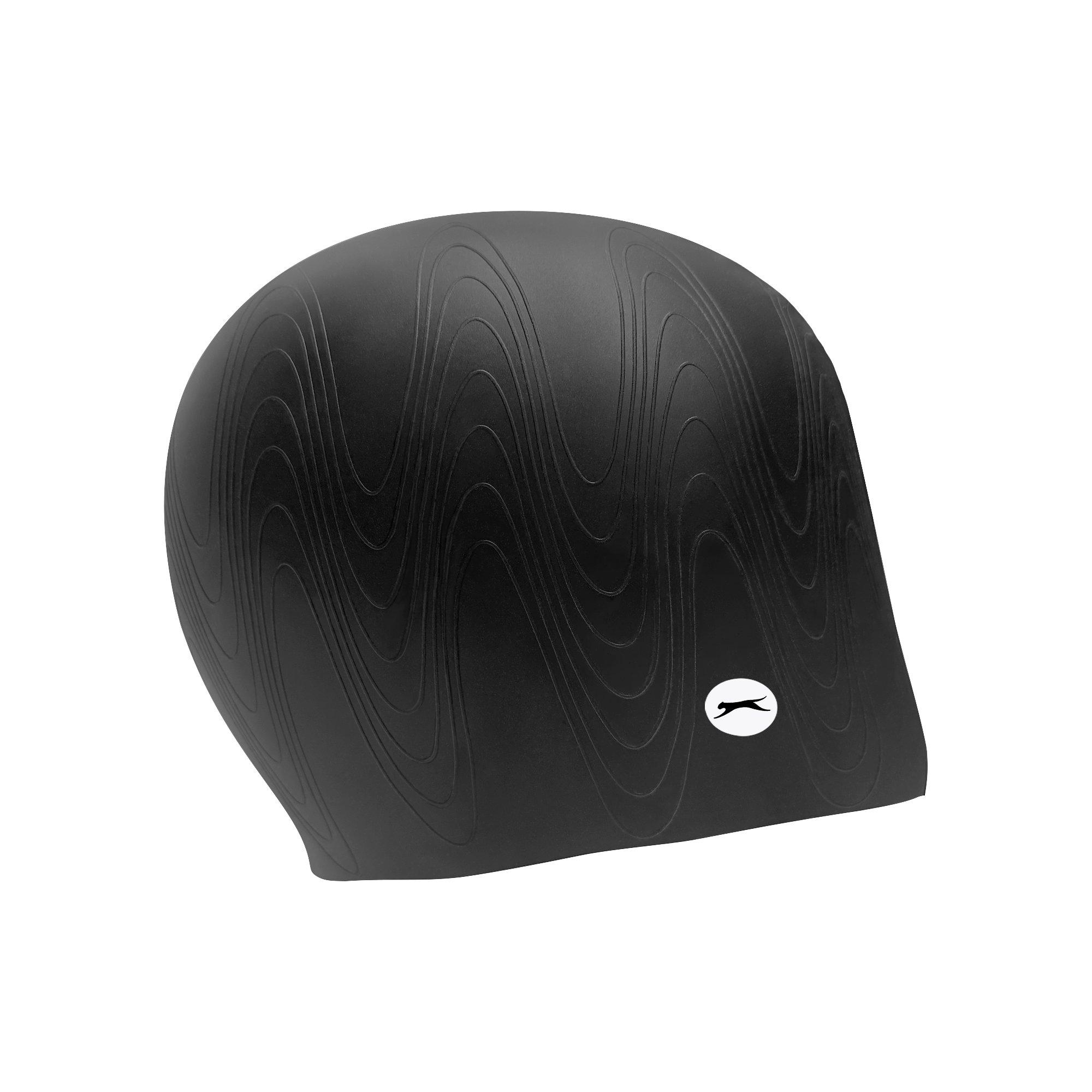 Black - Slazenger - Textured Swim Cap 62 - 3