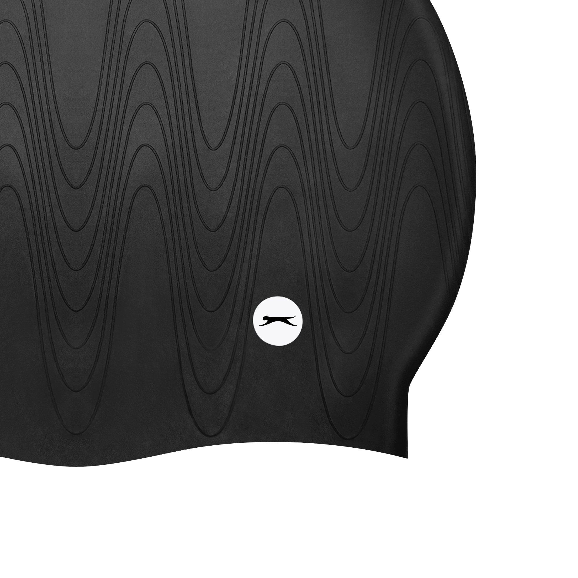 Black - Slazenger - Textured Swim Cap 62 - 4