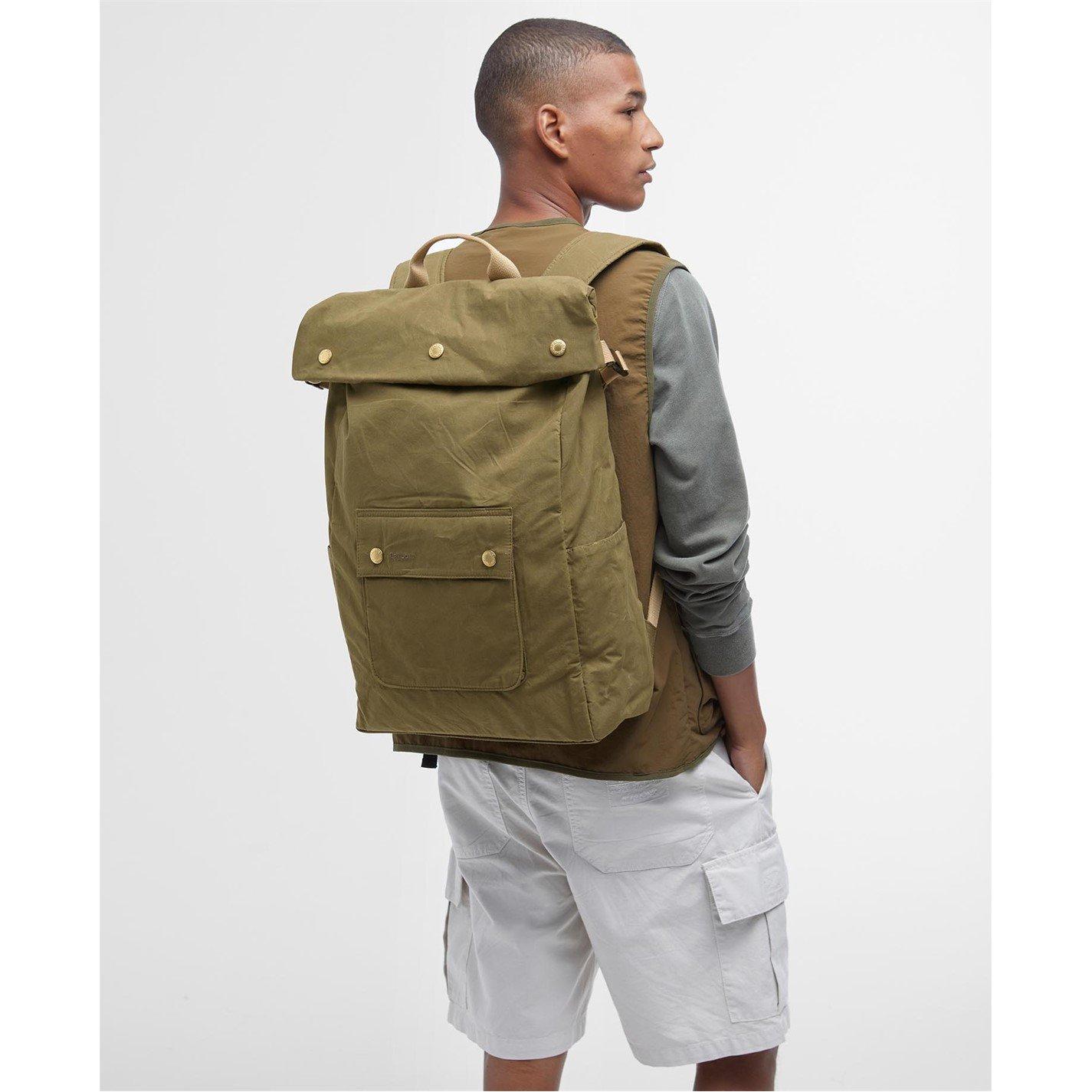 Dusk Green GN31 - Barbour - Transport Foldover Backpack - 2