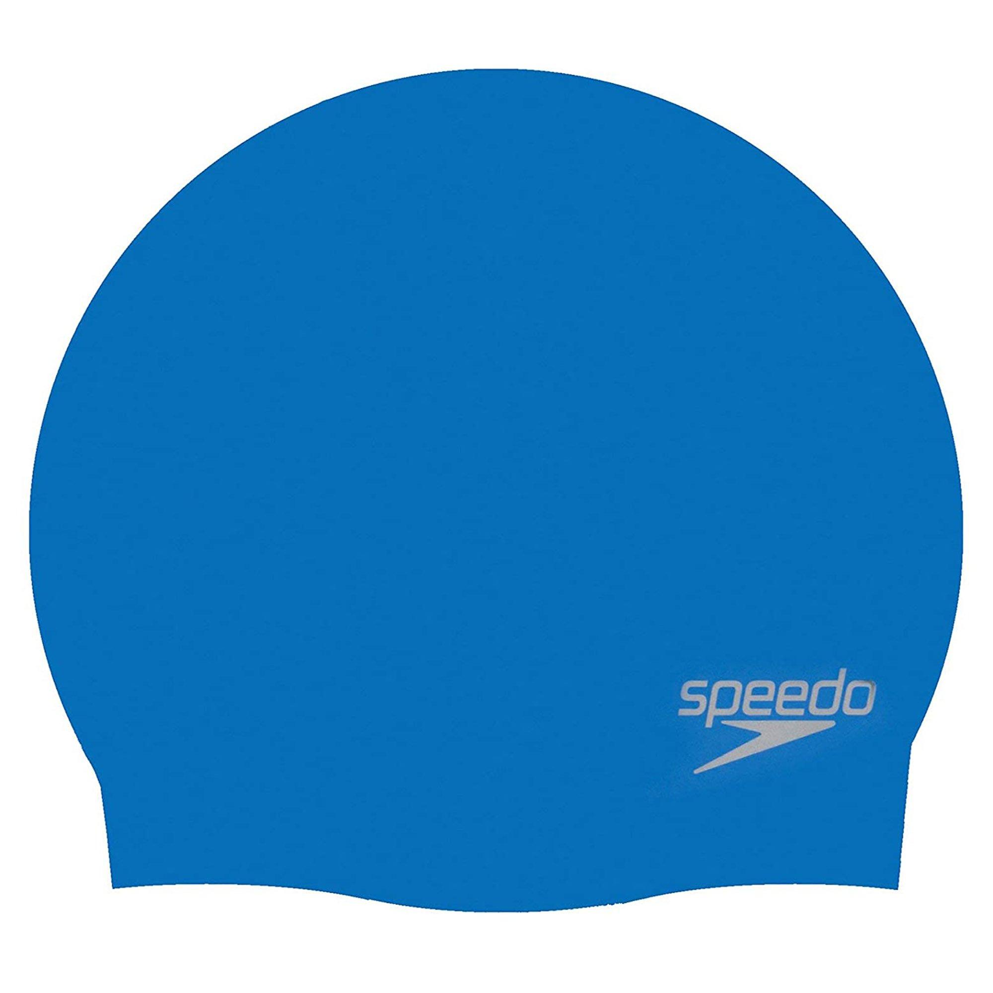 Speedo Plain Moulded Silicone Unisex Adults Swimming Cap Swimming