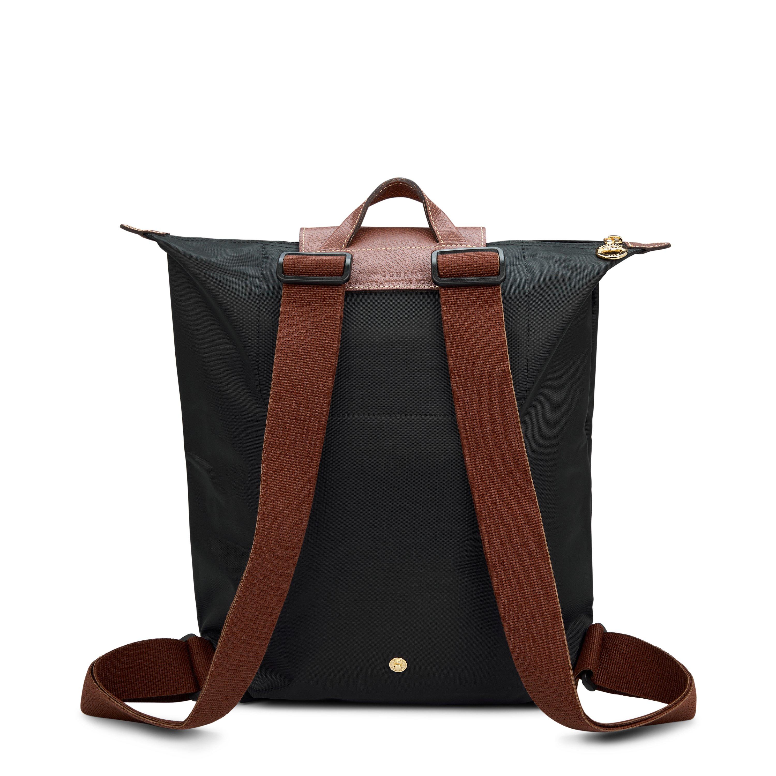 Noir - Longchamp - Women's Logo Le Pliage Original Backpack - 2