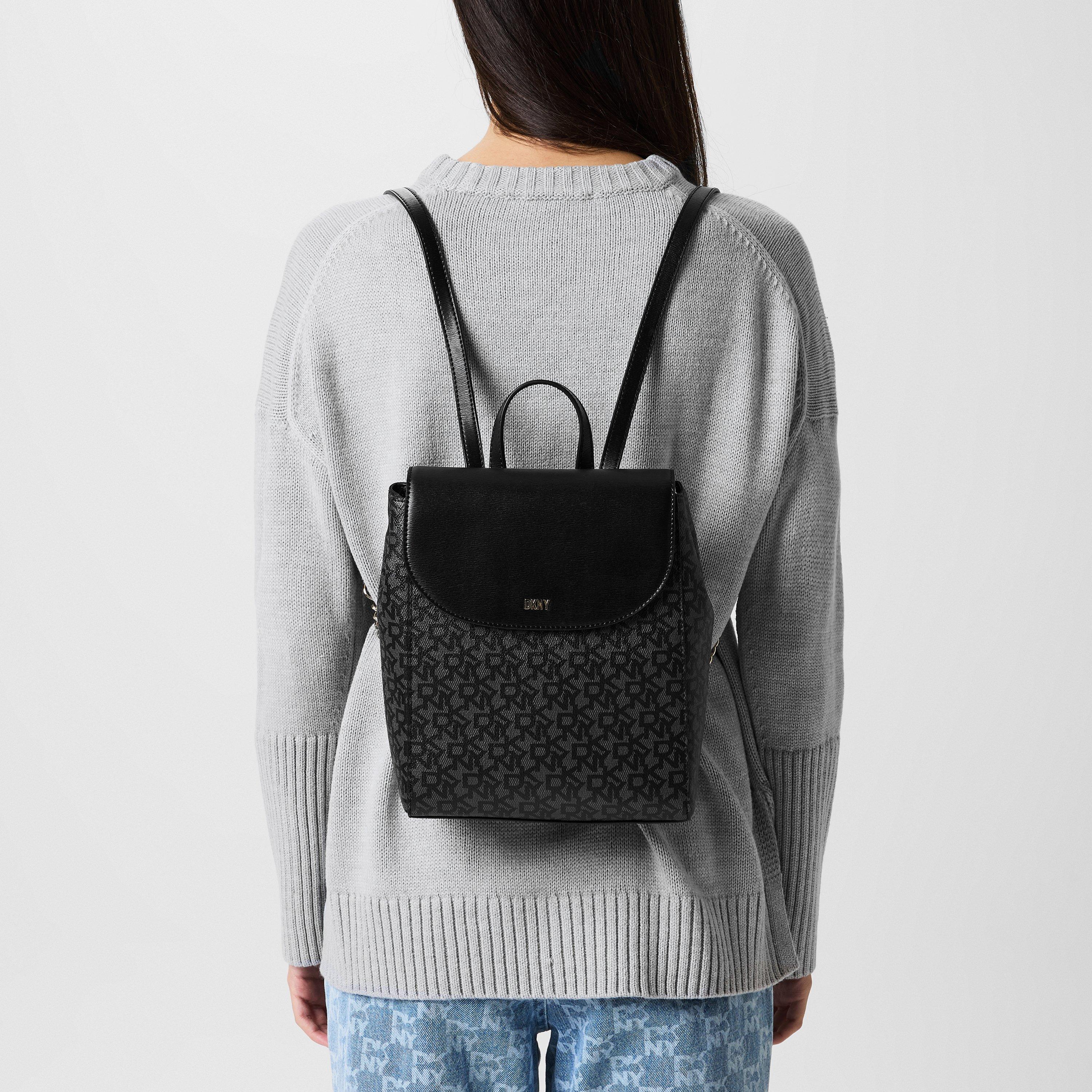 Sort logo - DKNY - Women's Bryant Park Sutton Leather Backpack - 2