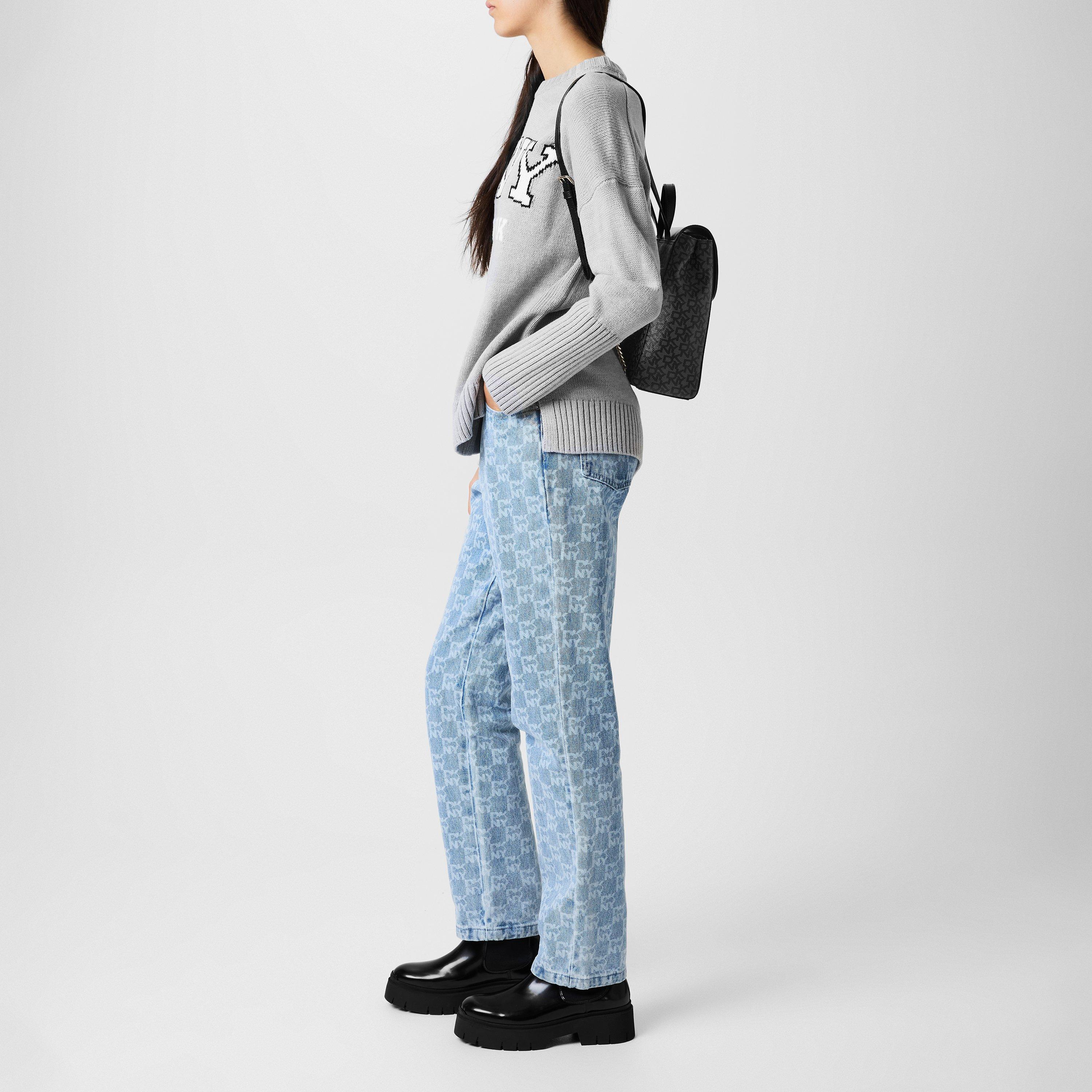 Sort logo - DKNY - Women's Bryant Park Sutton Leather Backpack - 7