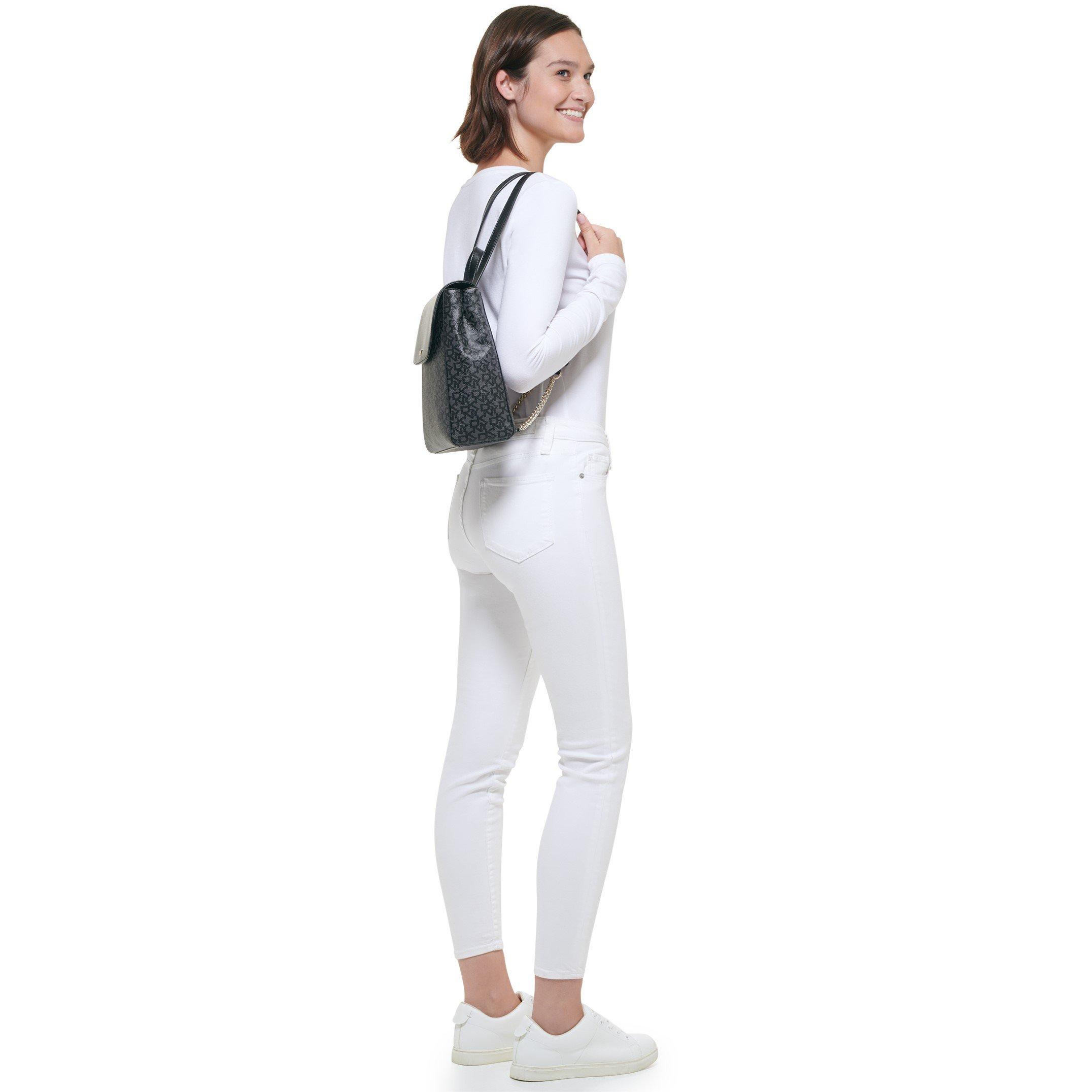 Sort logo - DKNY - Women's Bryant Park Sutton Leather Backpack - 6