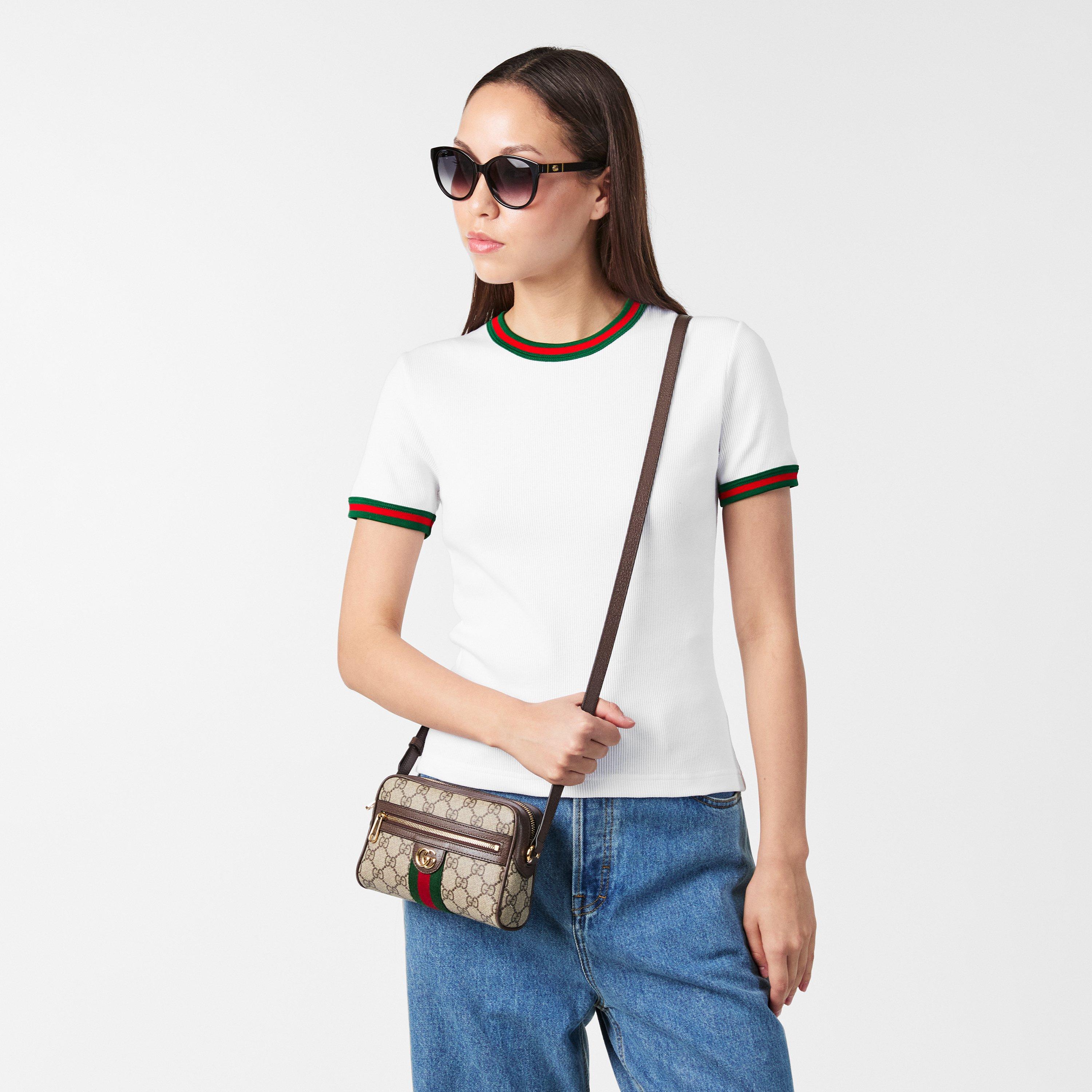 Beige Ebony - Gucci - Ophidia Crossbody Bag - 3