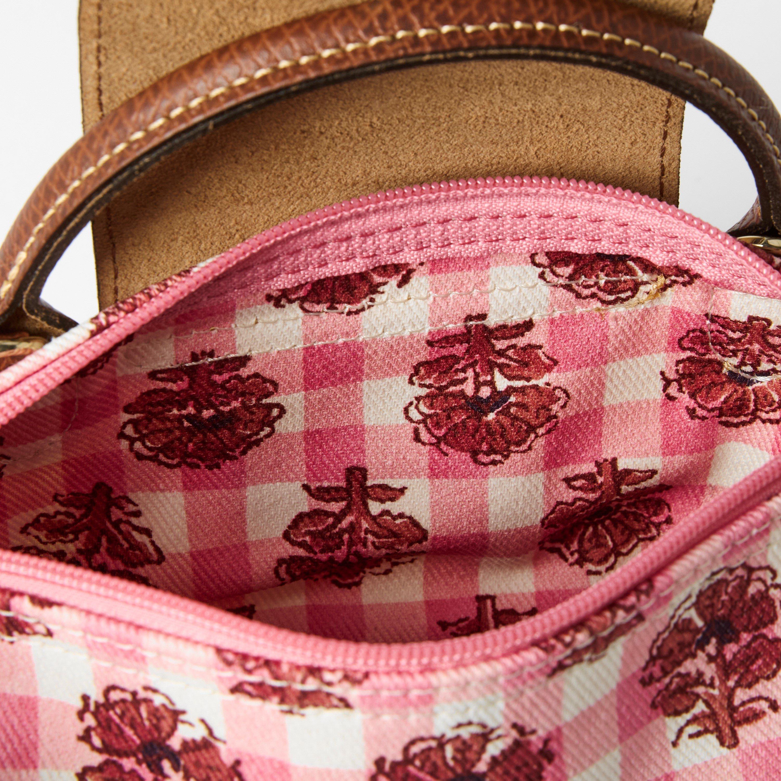 Blush - Longchamp - Women's Le Pliage Flowers Shoulder Bag - 5
