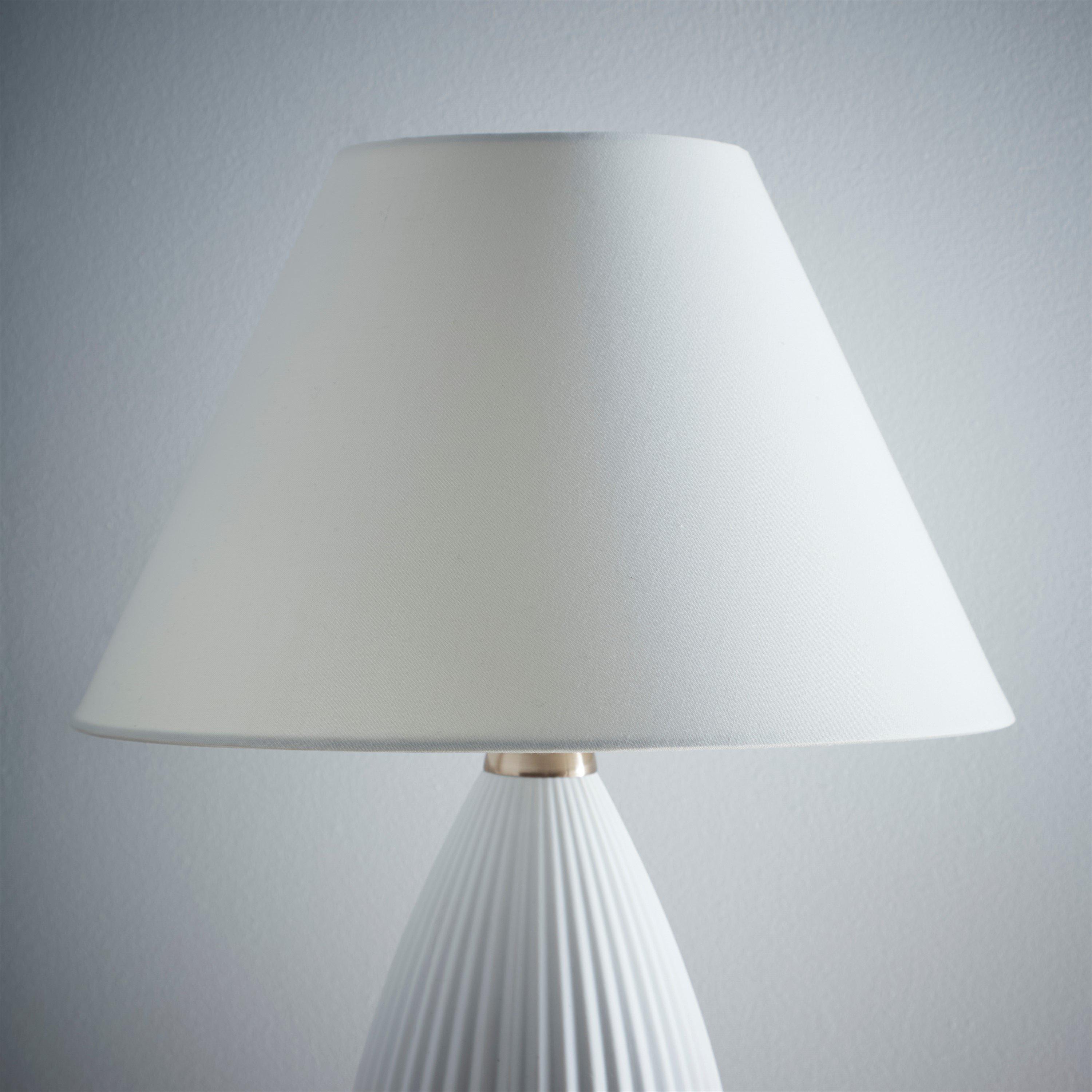 K Living  Textured Linen Fabric Coolie Lampshade Cream - Large