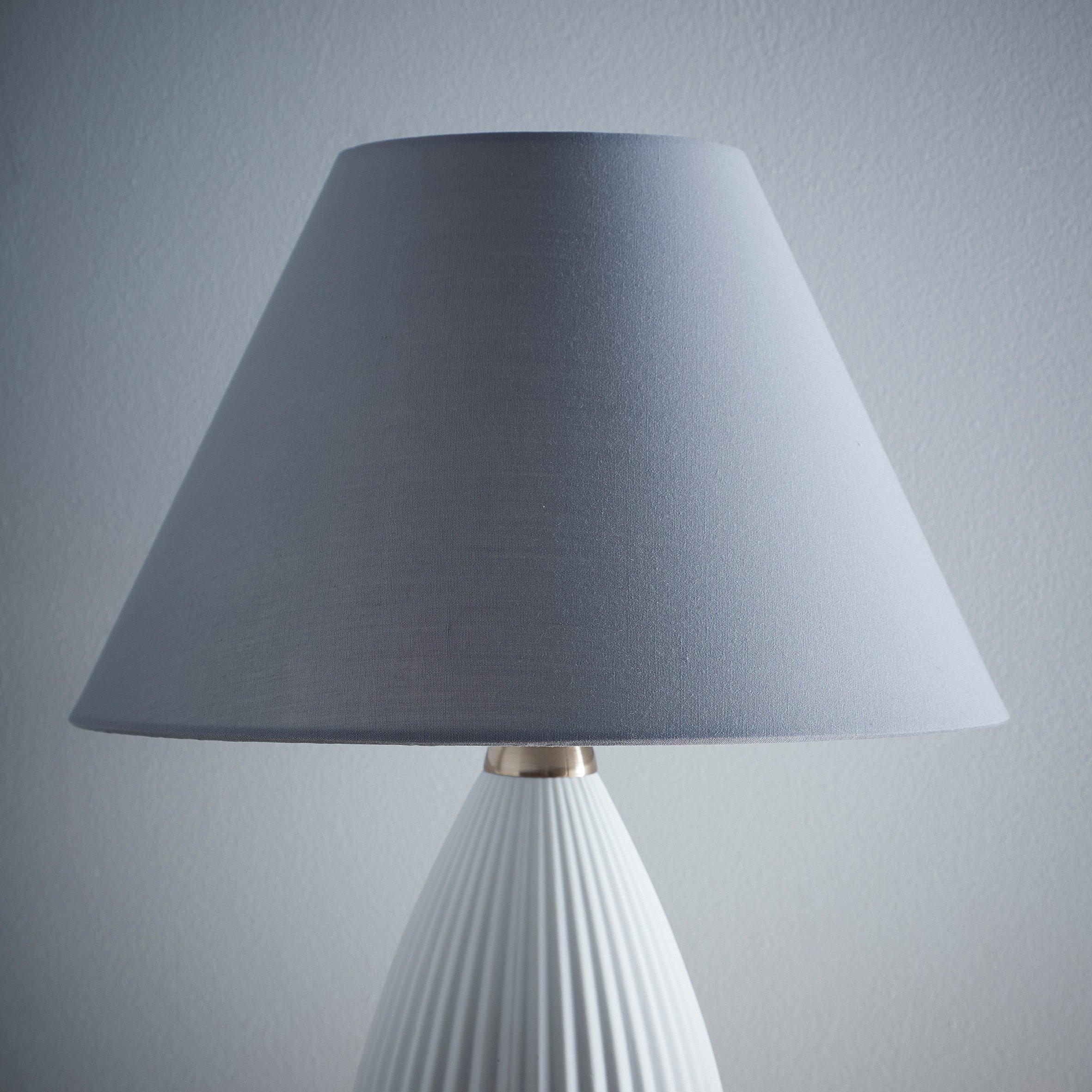 K Living  Textured Linen Fabric Coolie Lampshade Grey - Small