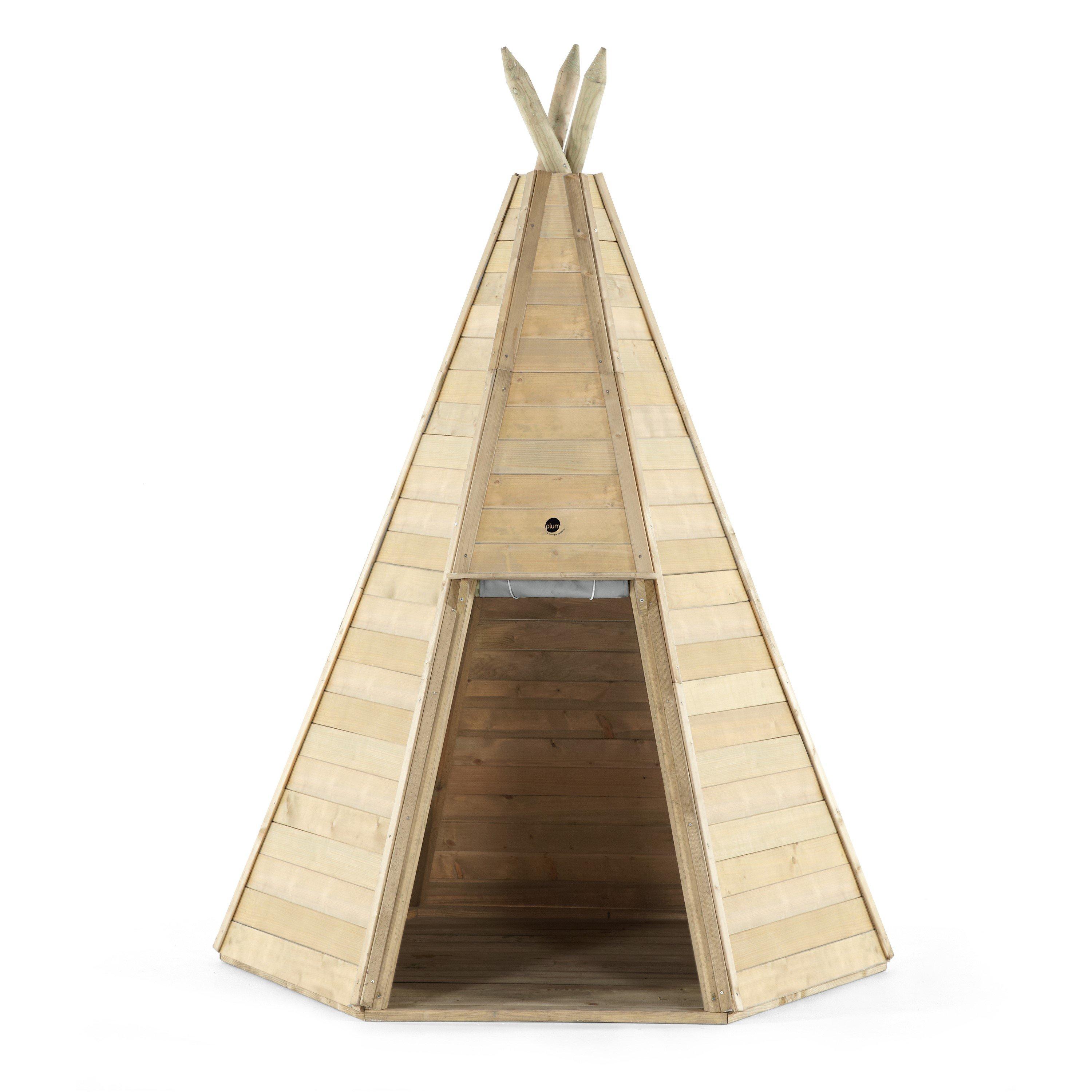 Plum Play  Kids Plum Great Wooden Teepee Hideaway - Large - Natural - 150 x 150