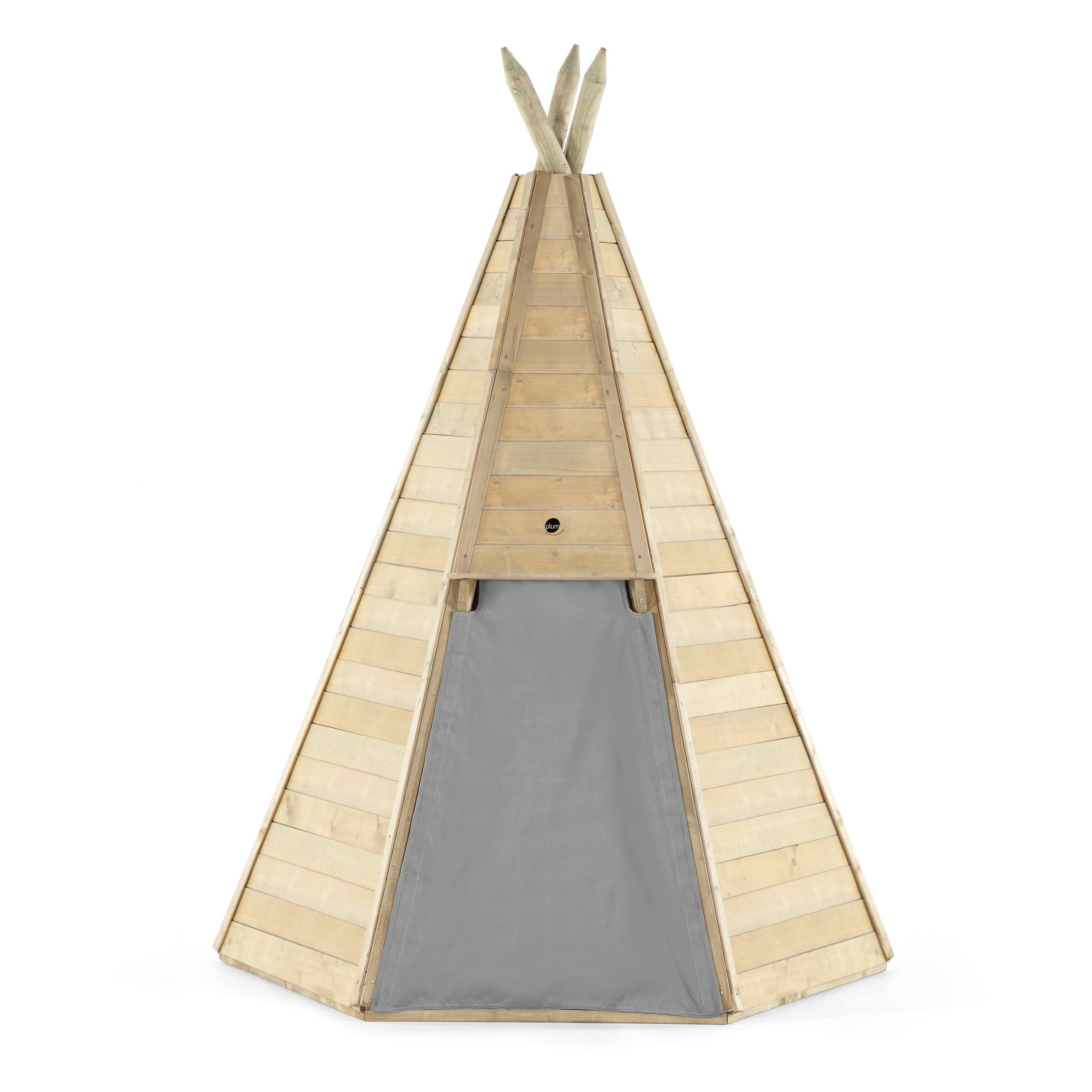 Natural - Plum Play - Plum Great Wooden Teepee Hideaway - 2