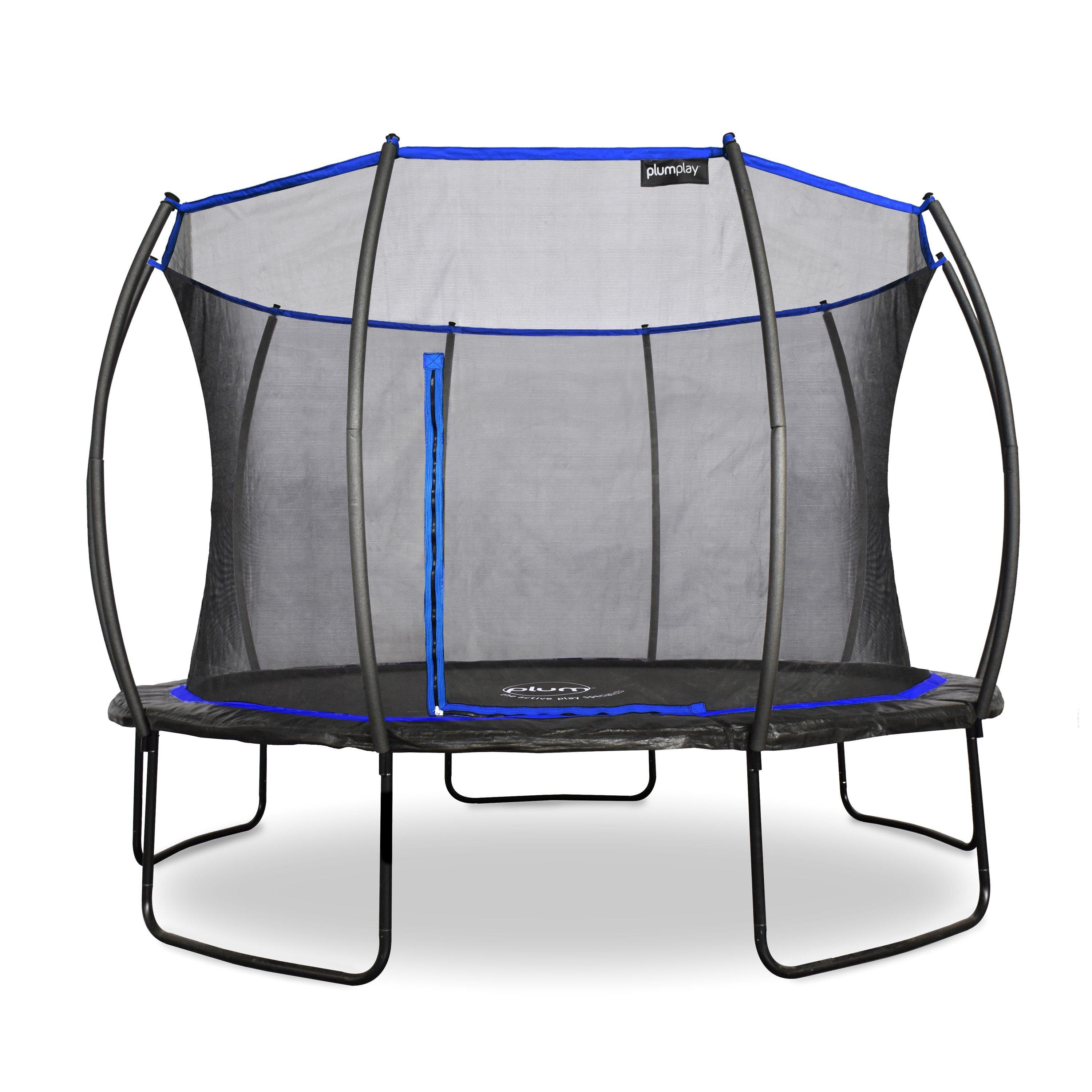 Blue - Plum Play - Plum 12ft Deluxe Springsafe Trampoline & Enclosure