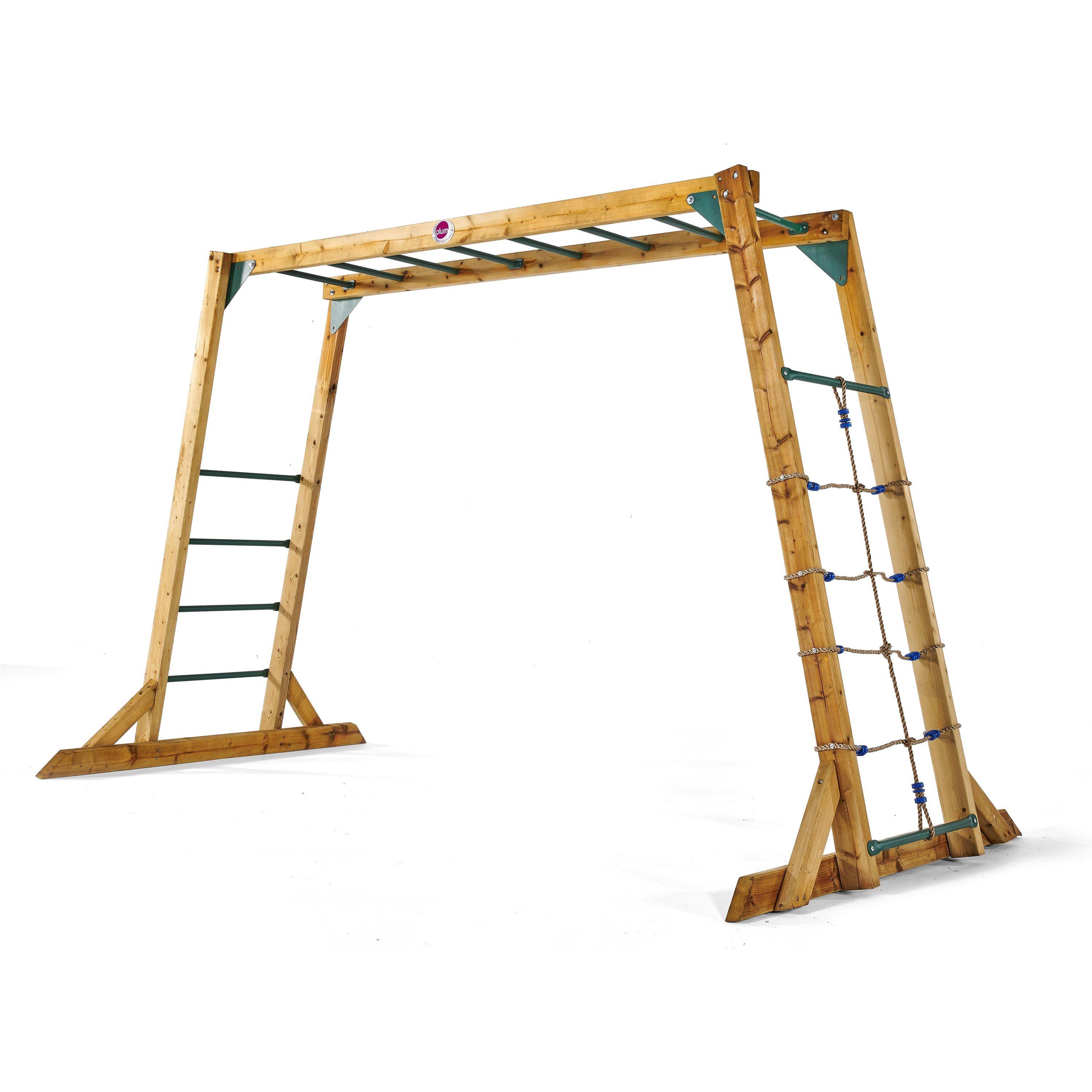 Natural - Plum Play - Plum Wooden Monkey Bars - Free Standing - 1