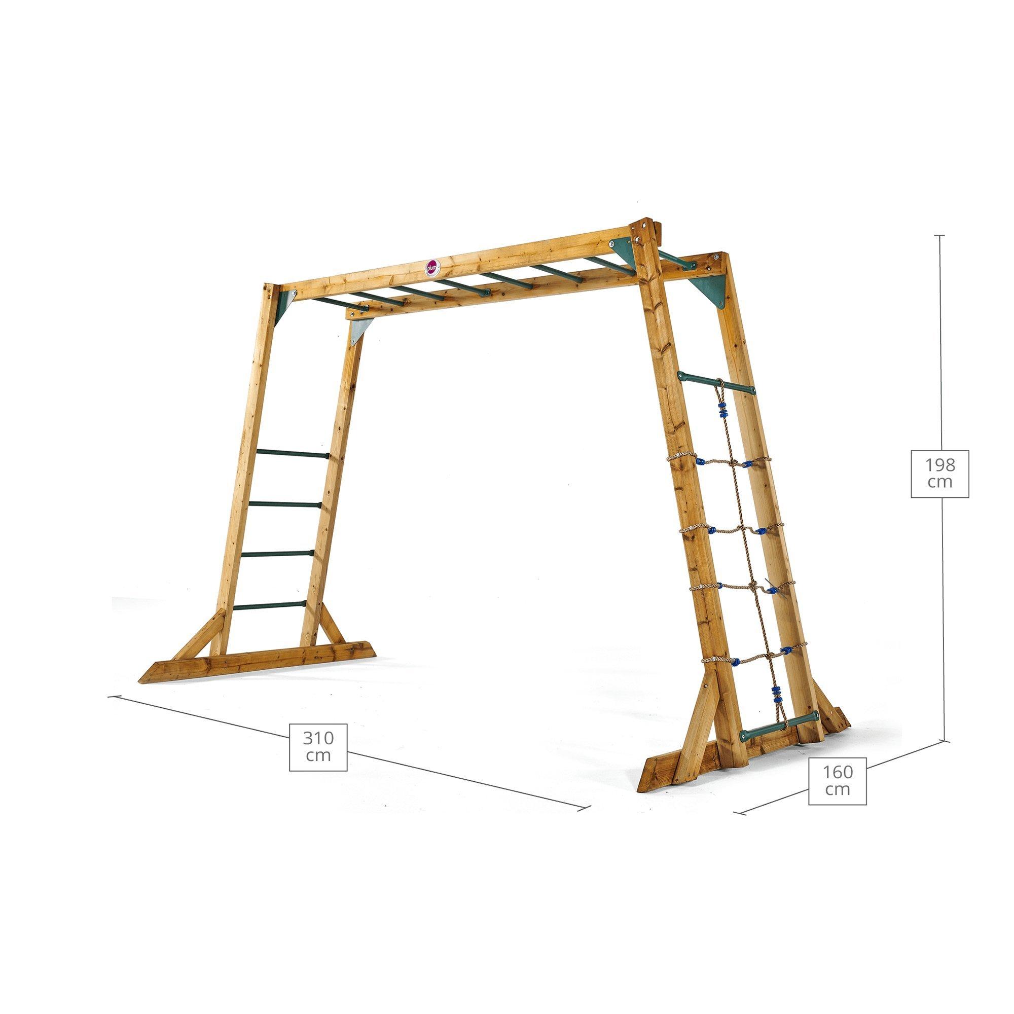 Natural - Plum Play - Plum Wooden Monkey Bars - Free Standing - 5