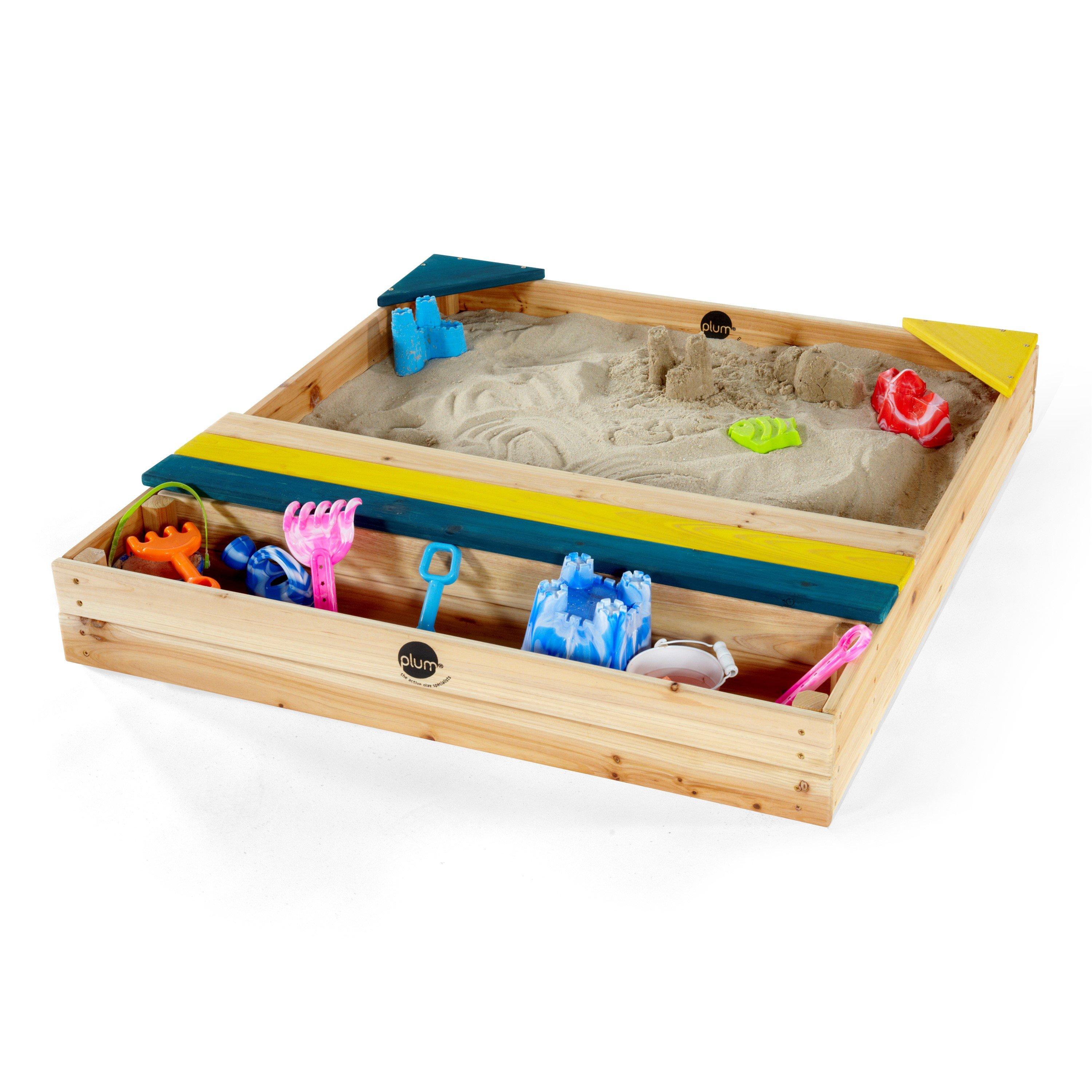 Natural - Plum Play - Plum Store-It Wooden Sand Pit - 3