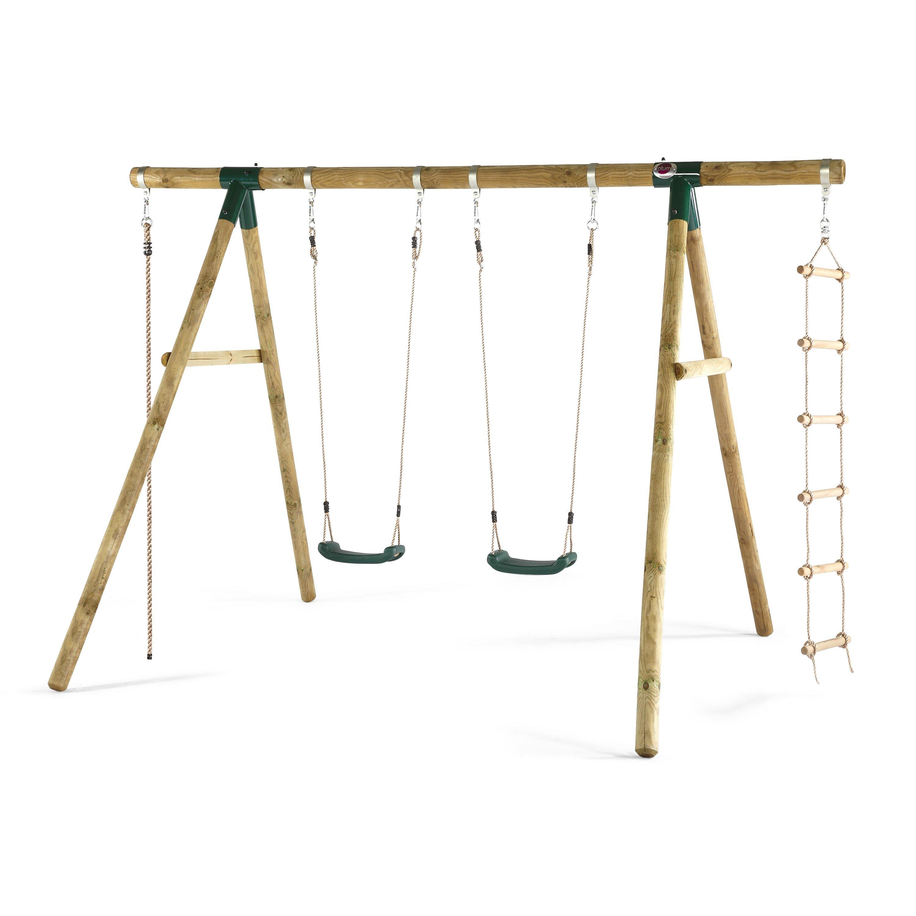 Natural - Plum Play - Plum Gibbon Wooden Swing Set - 1
