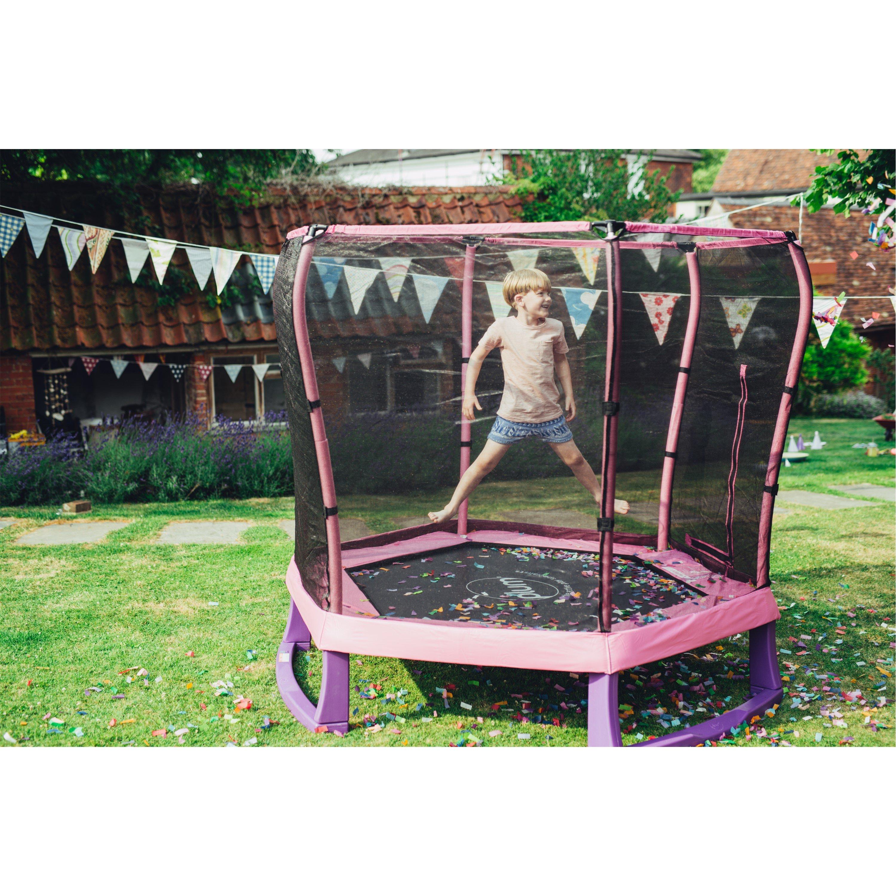 Pink - Plum Play - Plum 7ft Junior Jumper Springsafe Trampoline - 2
