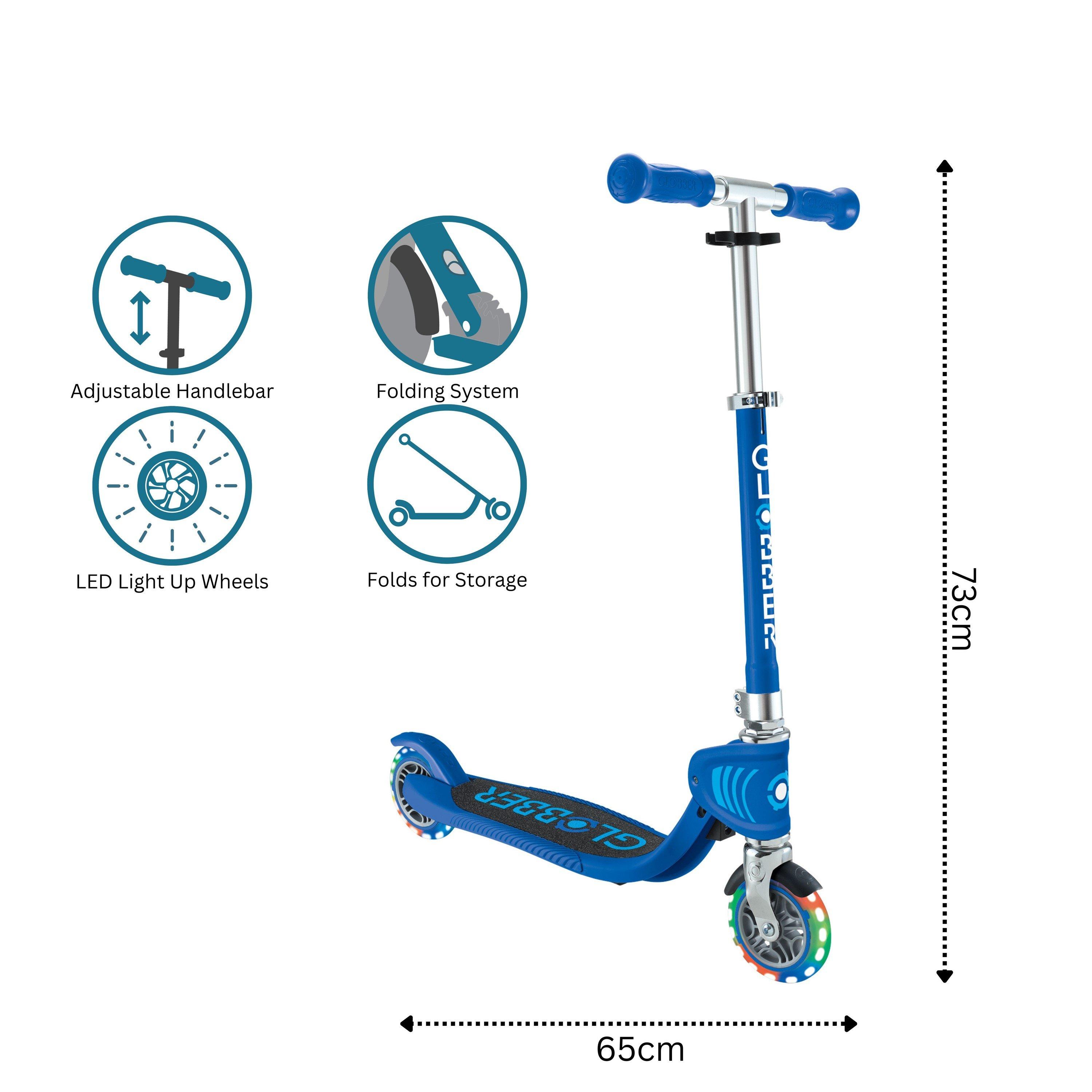 Navy Blue - Globber - Flow Foldable Junior Lights - 10