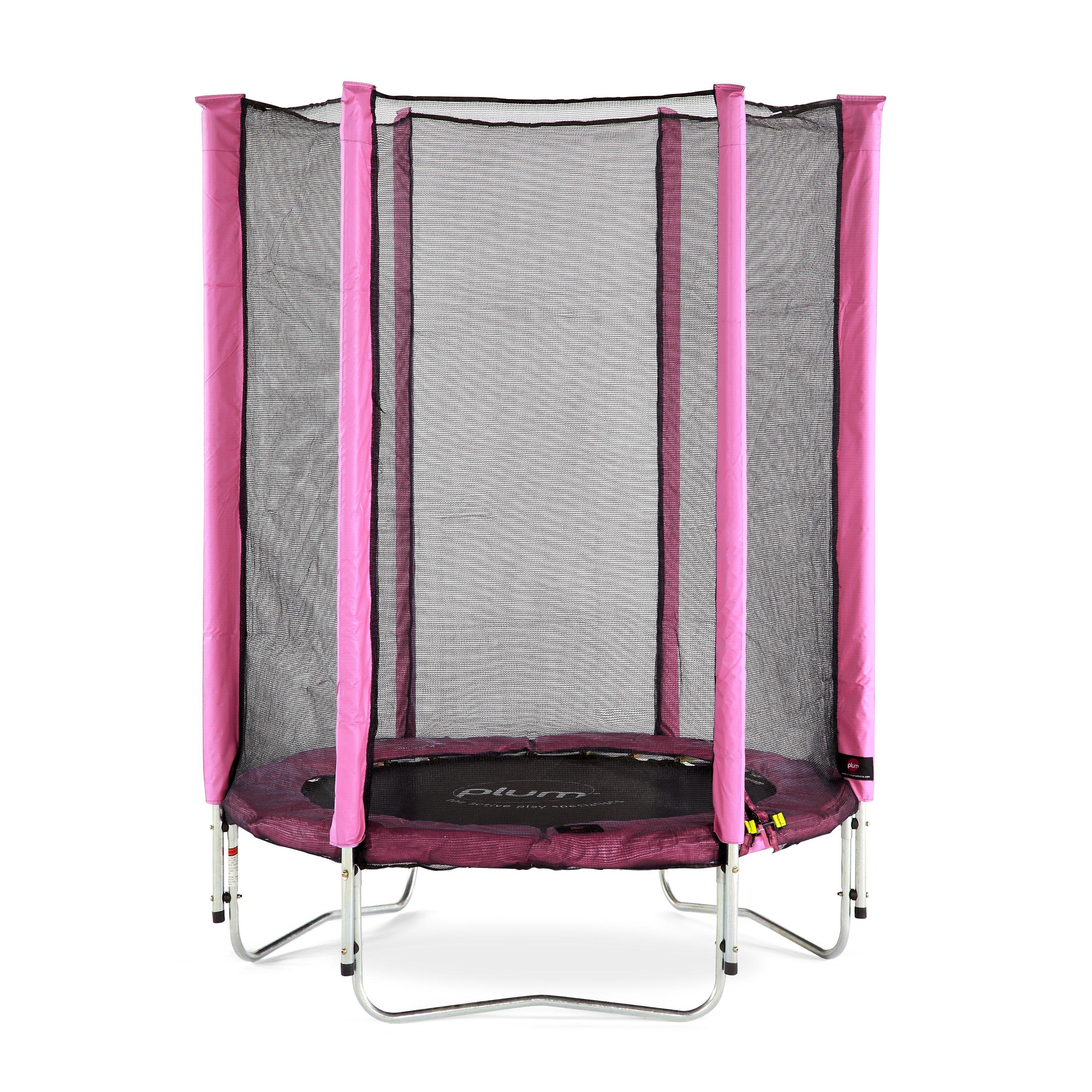 Pink - Plum Play - Plum Junior Springsafe Trampoline & Enclosure - 1