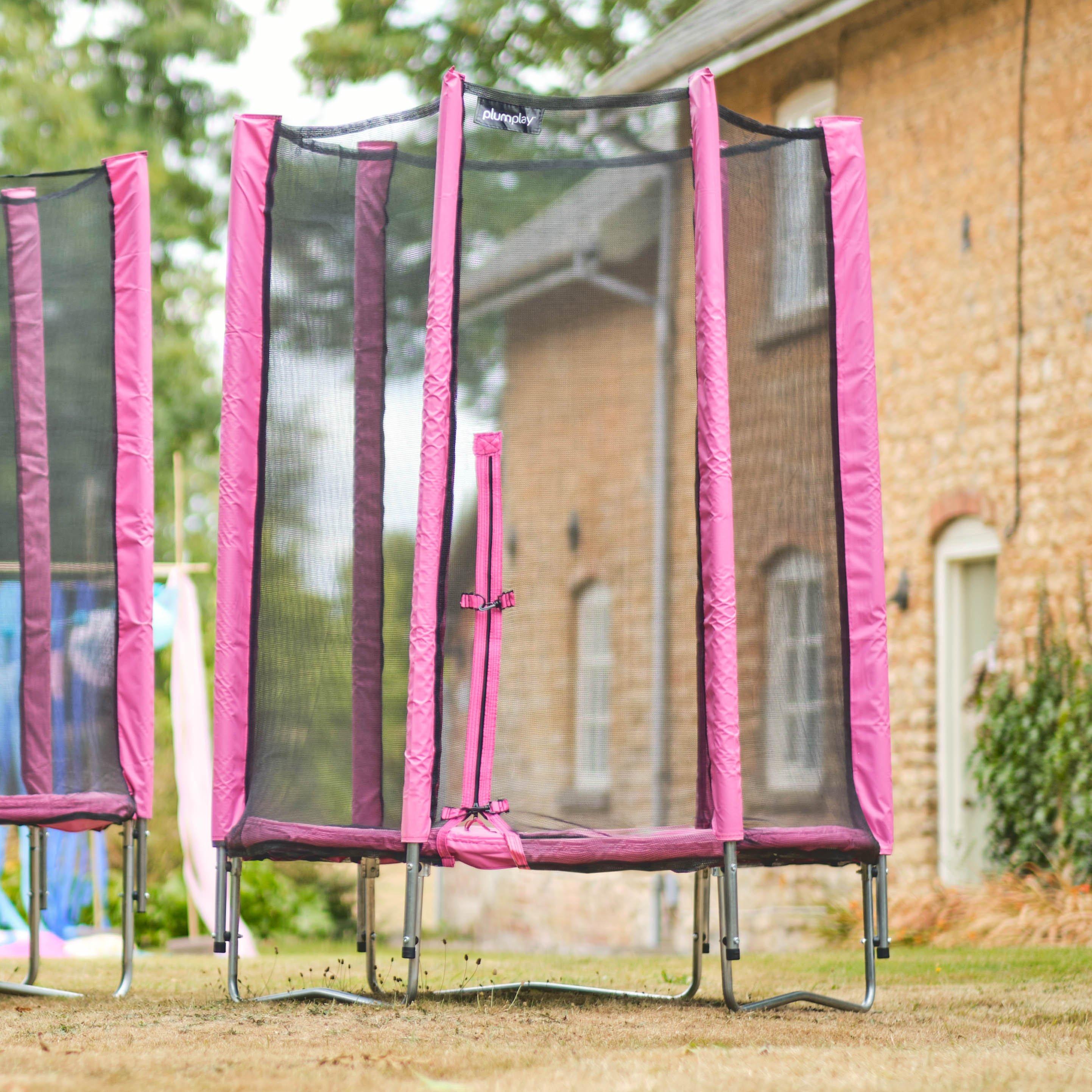 Pink - Plum Play - Plum Junior Springsafe Trampoline & Enclosure - 2