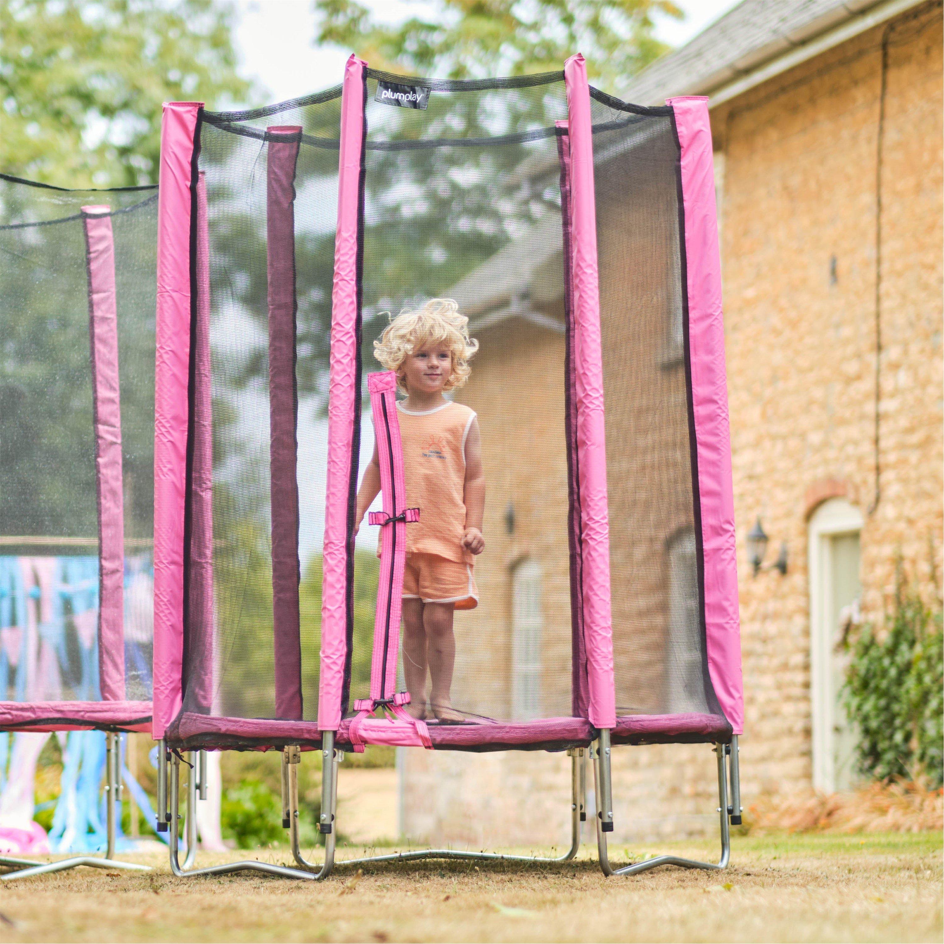 Pink - Plum Play - Plum Junior Springsafe Trampoline & Enclosure - 3