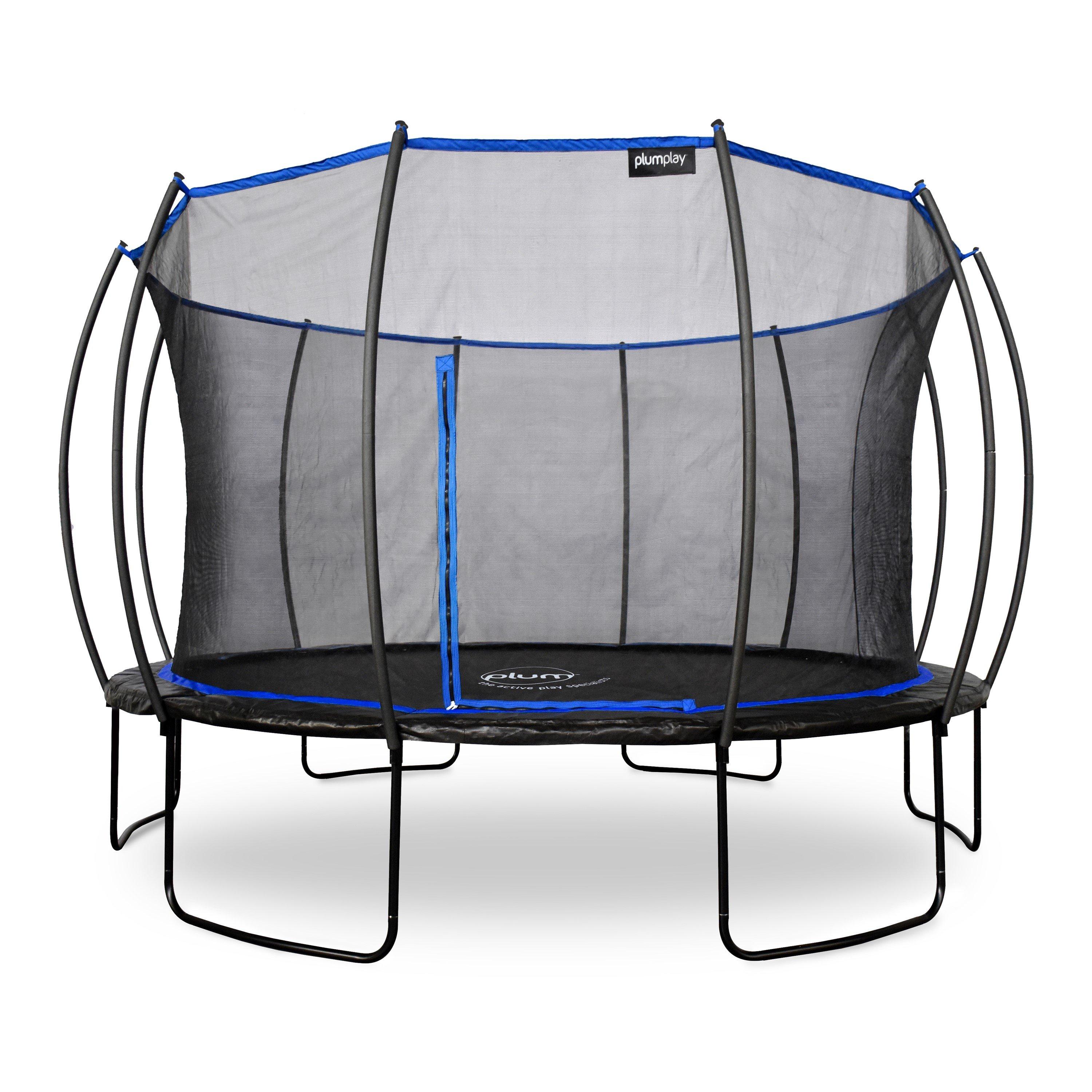 Blue - Plum Play - Plum 14ft Deluxe Springsafe Trampoline & Enclosure