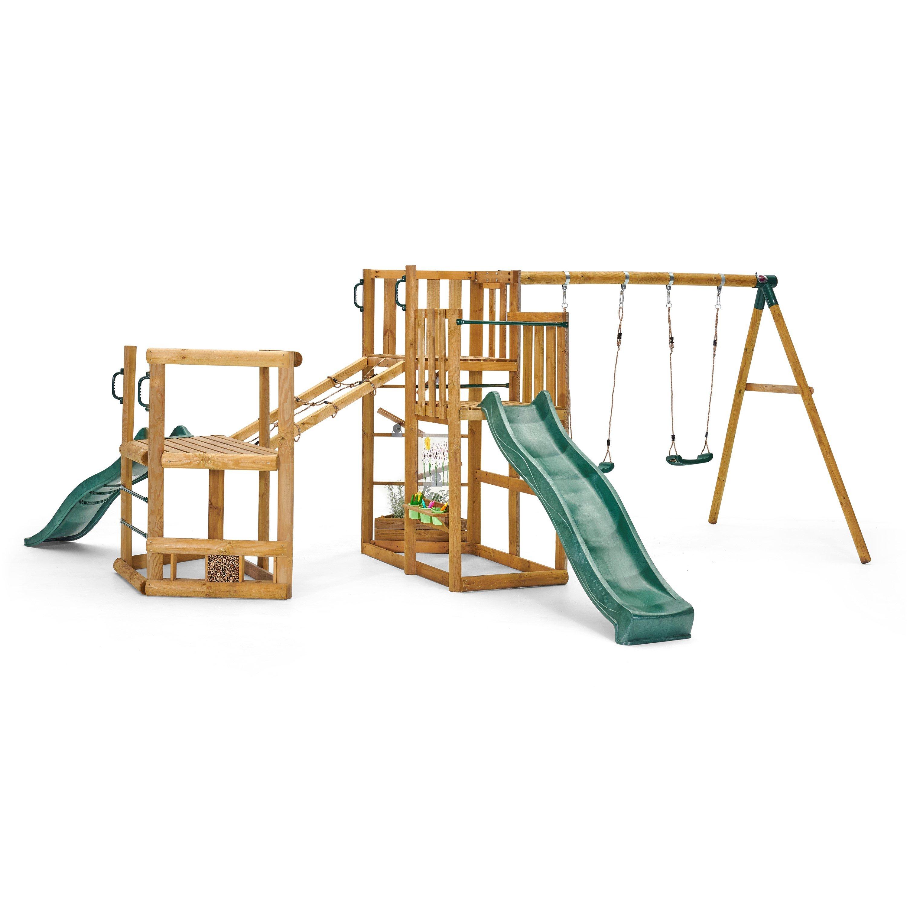Plum Play  Kids Plum Discovery Adventure Playcentre With Swing Arm - Natural - 454 x 594