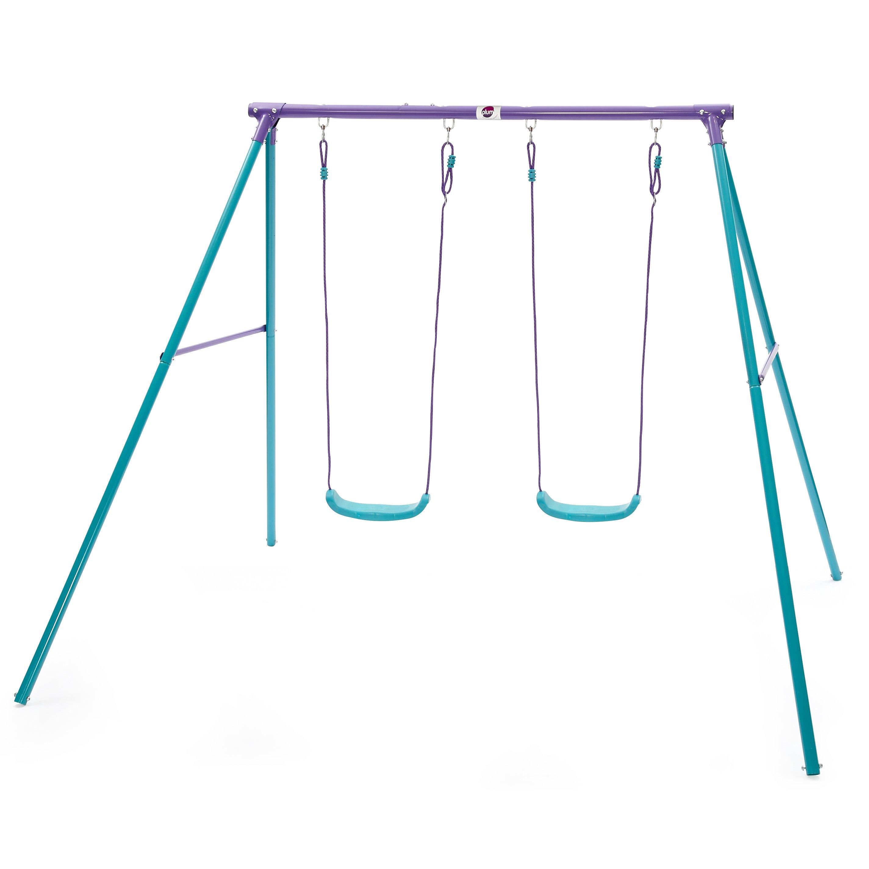 Purple & Teal - Plum Play - Plum Sedna Double Swing Set - 1
