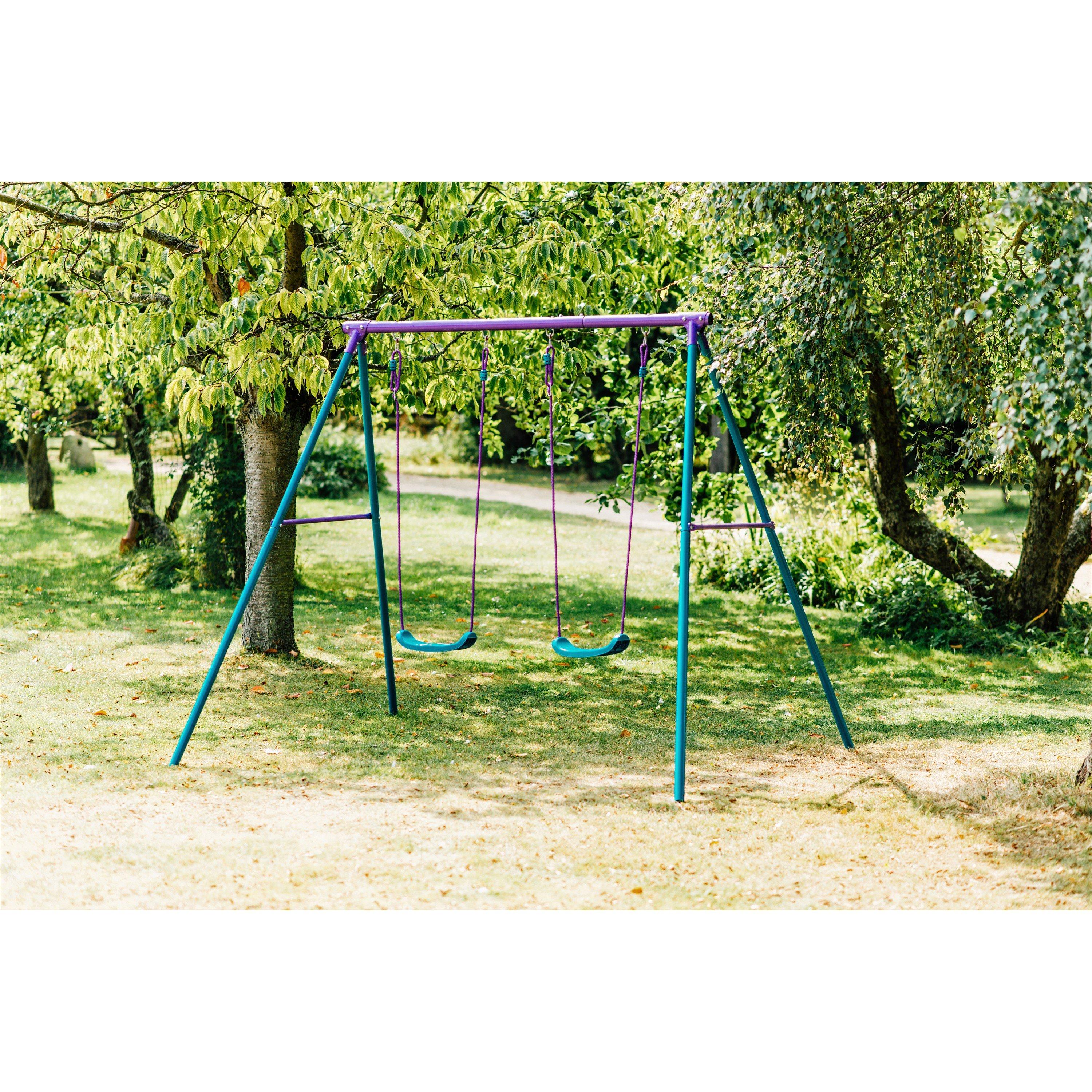 Purple & Teal - Plum Play - Plum Sedna Double Swing Set - 2