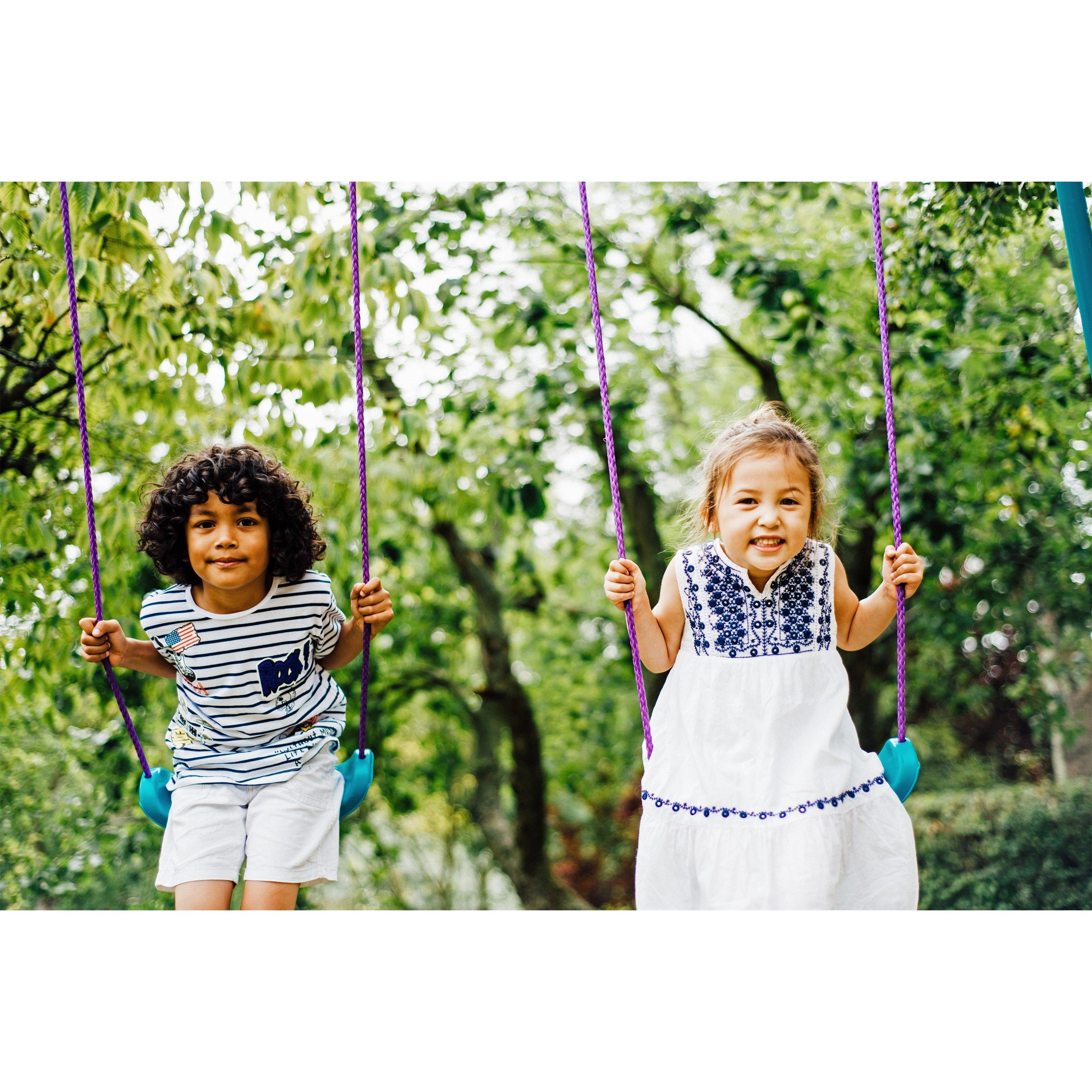 Purple & Teal - Plum Play - Plum Sedna Double Swing Set - 4