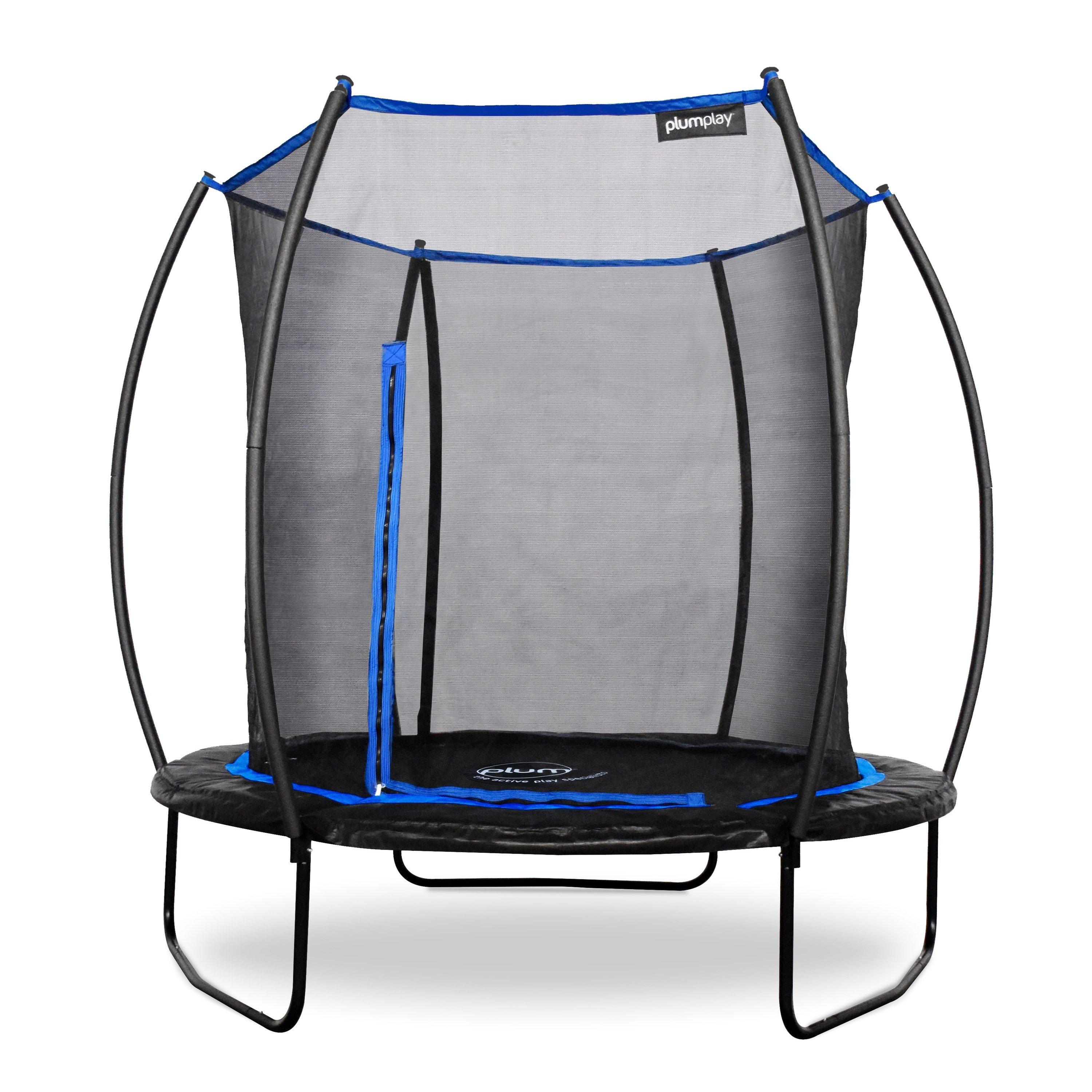 Blue - Plum Play - Plum 8ft Deluxe Springsafe Trampoline & Enclosure
