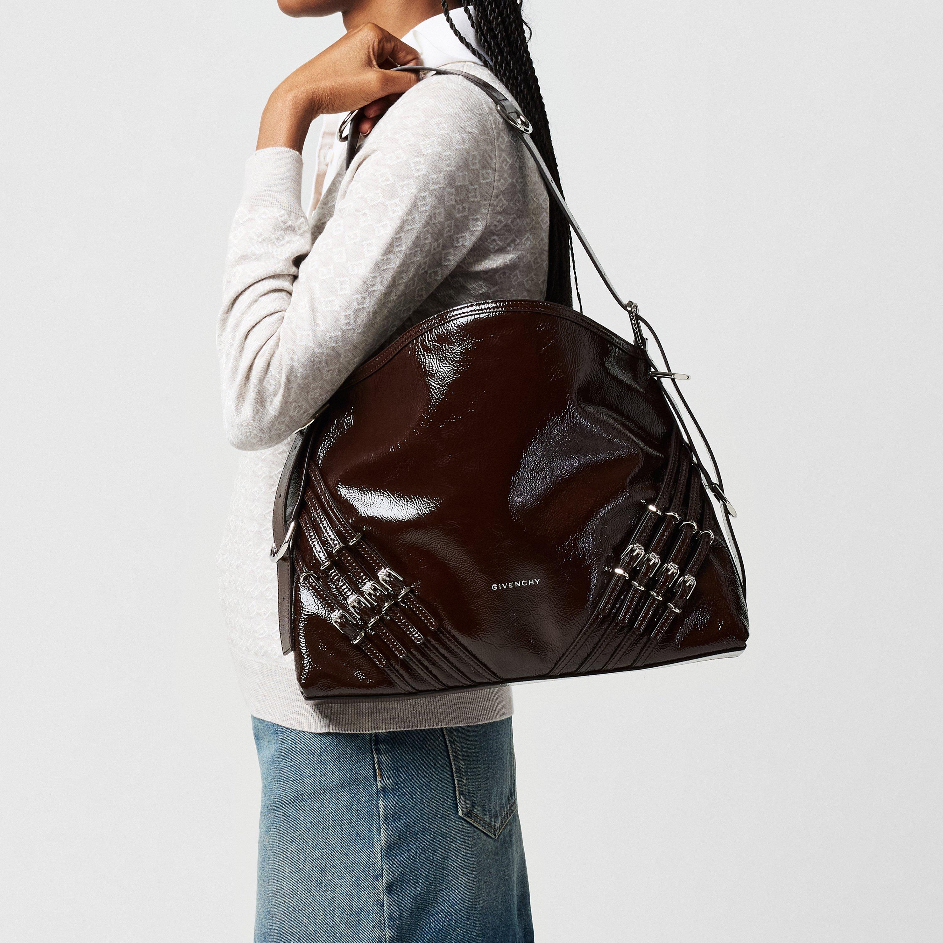 Ebony Brown - GIVENCHY - Women's Voyou Buckle Shoulder Bags - 2