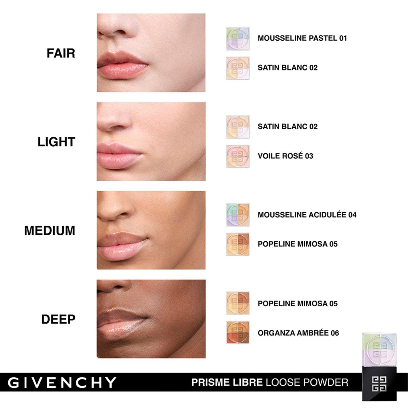 N01 - GIVENCHY - Women's Prisme Libre 4-Colour Matte Setting Loose Powder - 4