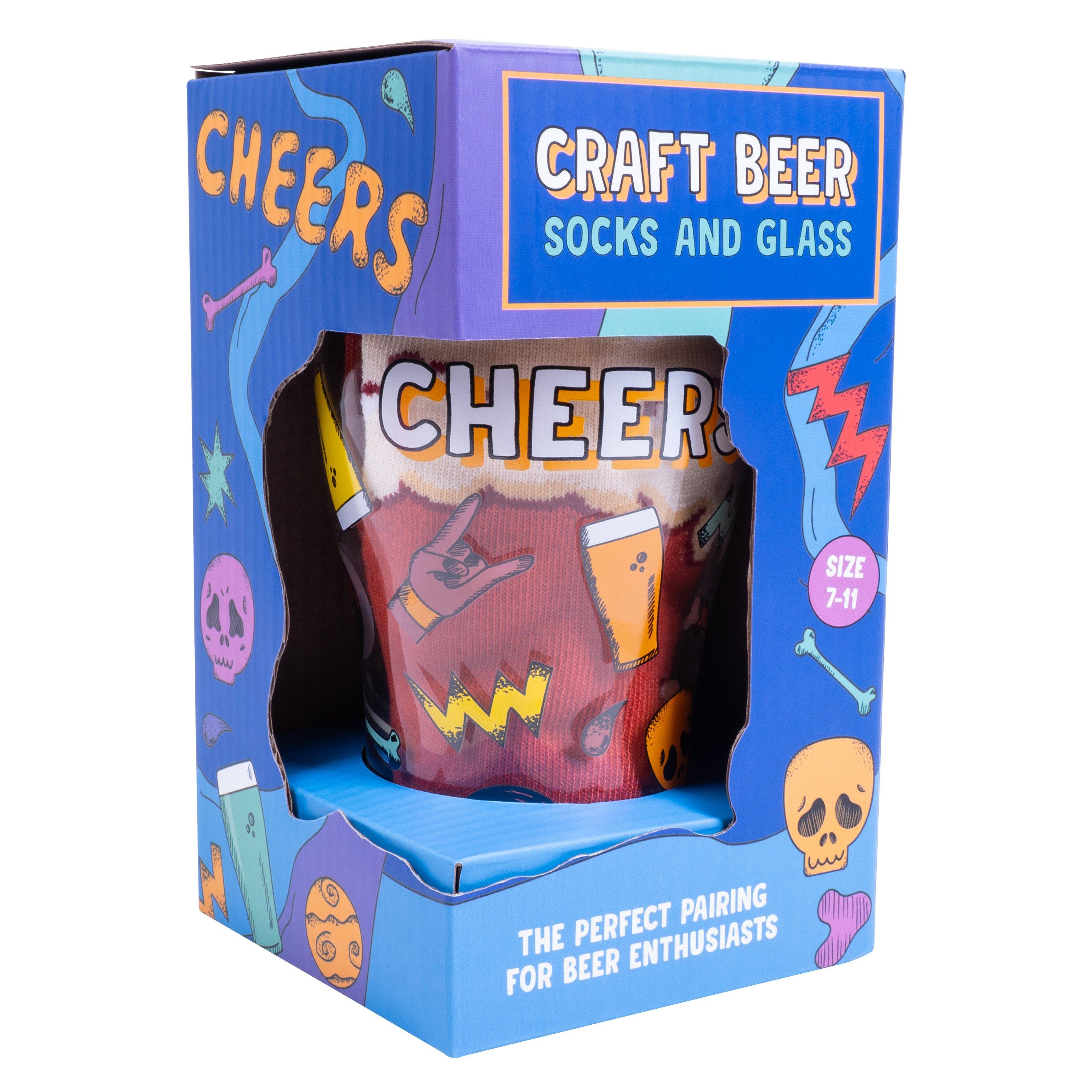 Multi - Fizz Creations - Craft Beer Socks & Glass - 1