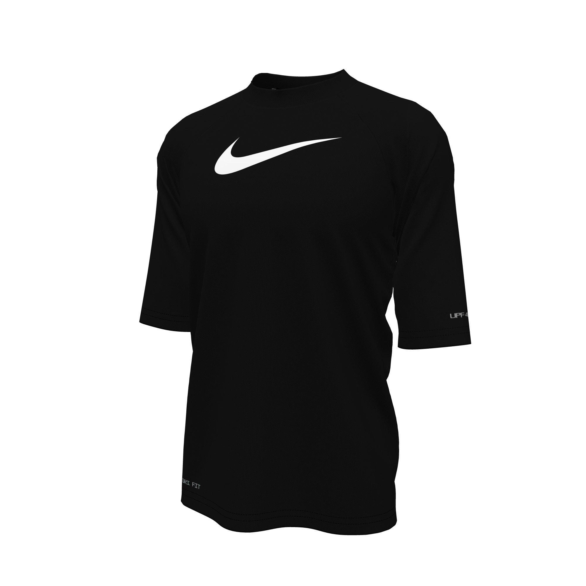 Nike  Kids Short Sleeve Hydroguard - Black - 11-12 (L)