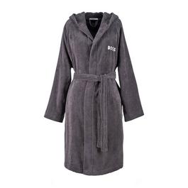 Boss Home Plain Hooded Robe