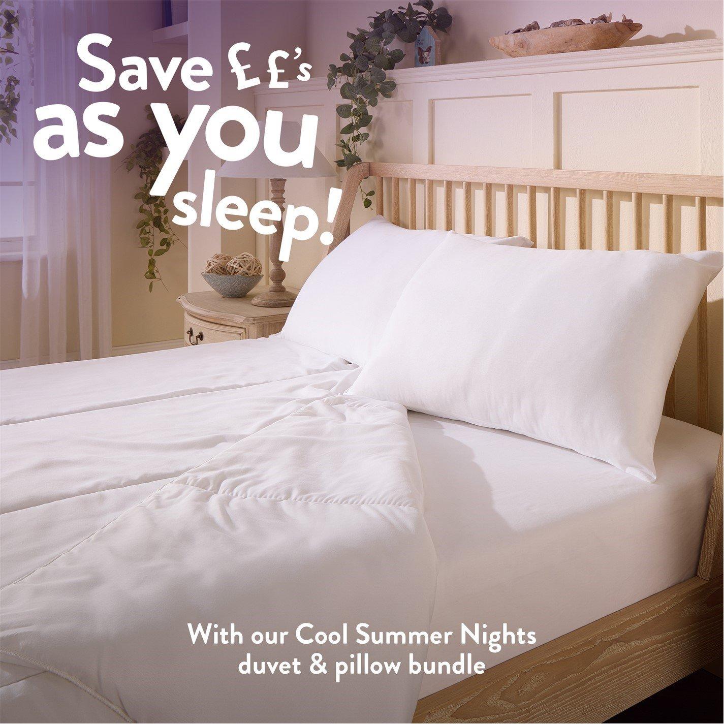 White - Slumberdown - Cool Summer Nights 4.5 Duvet + 2 Pillows - 5