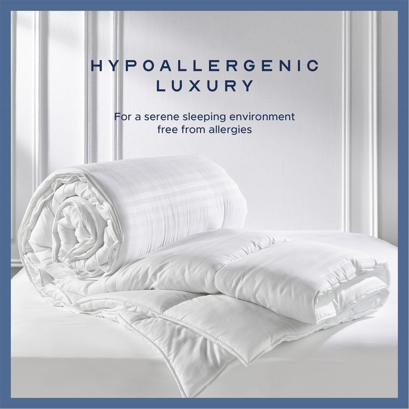 White - Snuggledown - Hotel Embossed 4.5 Tog Duvet Bundle - 4